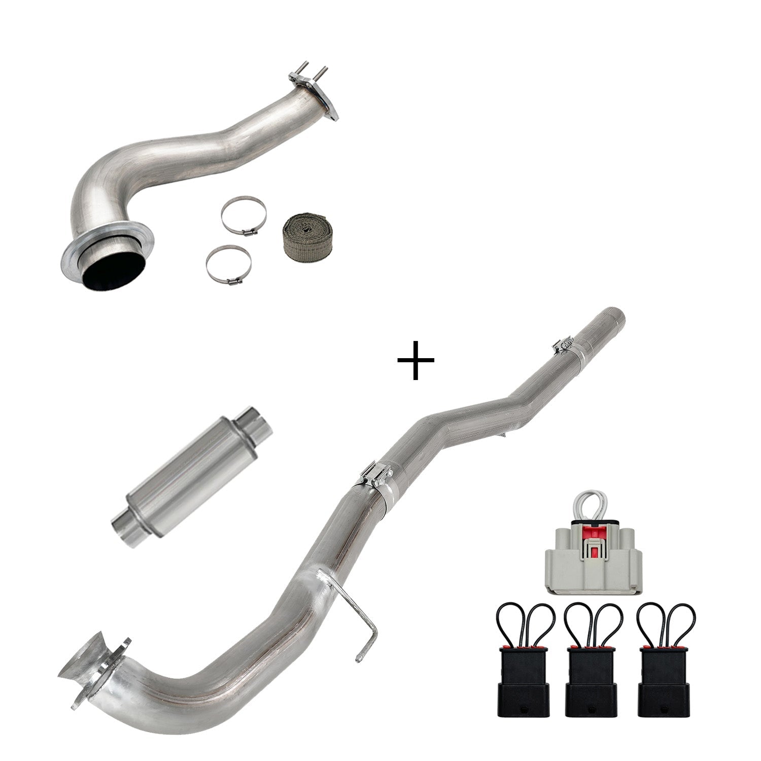 2017-2023 6.6L Duramax L5P DPF/CCV/EGR Delete & Downpipe w/Can Bus kit
