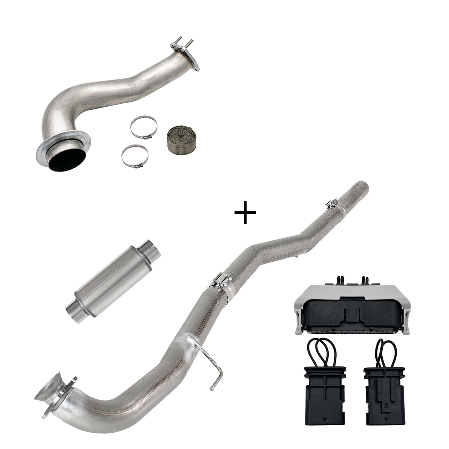 2017-2023 6.6L Duramax L5P DPF/CCV/EGR Delete & Downpipe w/Can Bus kit