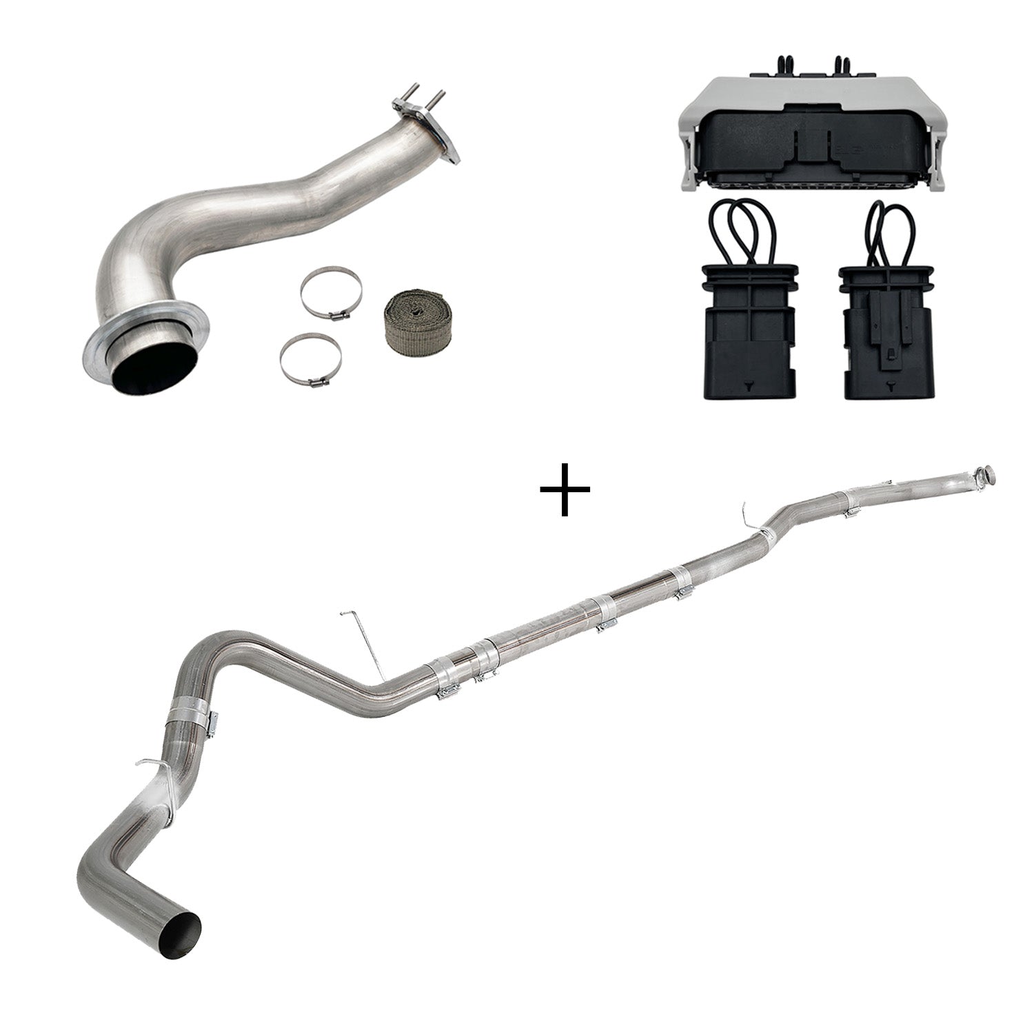 2017-2023 6.6L Duramax L5P DPF/CCV/EGR Delete & Downpipe w/Can Bus kit