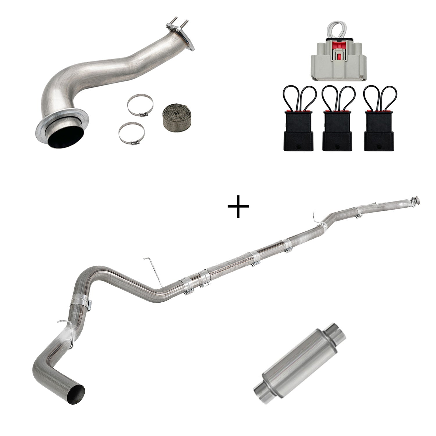 2017-2023 6.6L Duramax L5P DPF/CCV/EGR Delete & Downpipe w/Can Bus kit