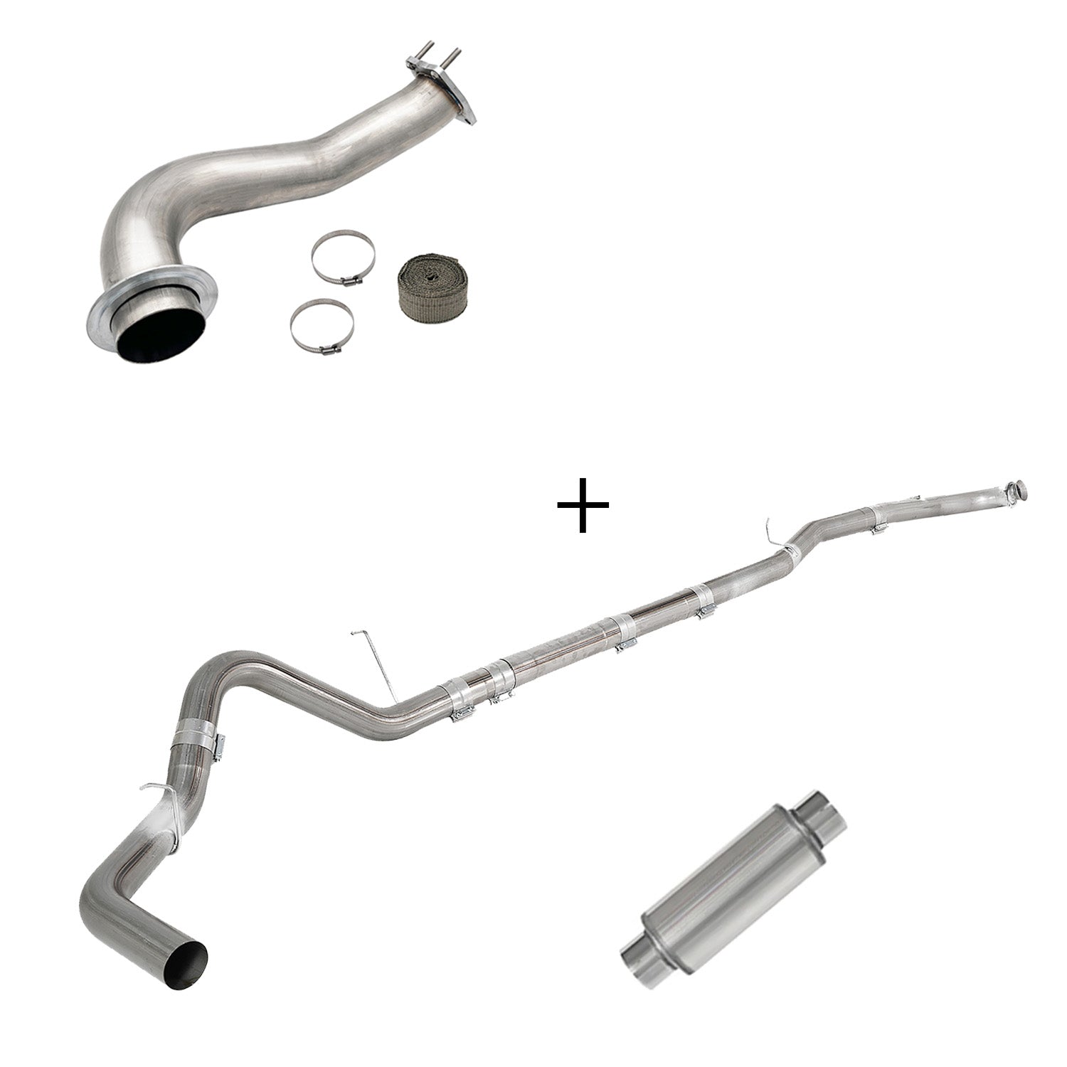 2017-2023 6.6L Duramax L5P DPF/CCV/EGR Delete & Downpipe w/Can Bus kit