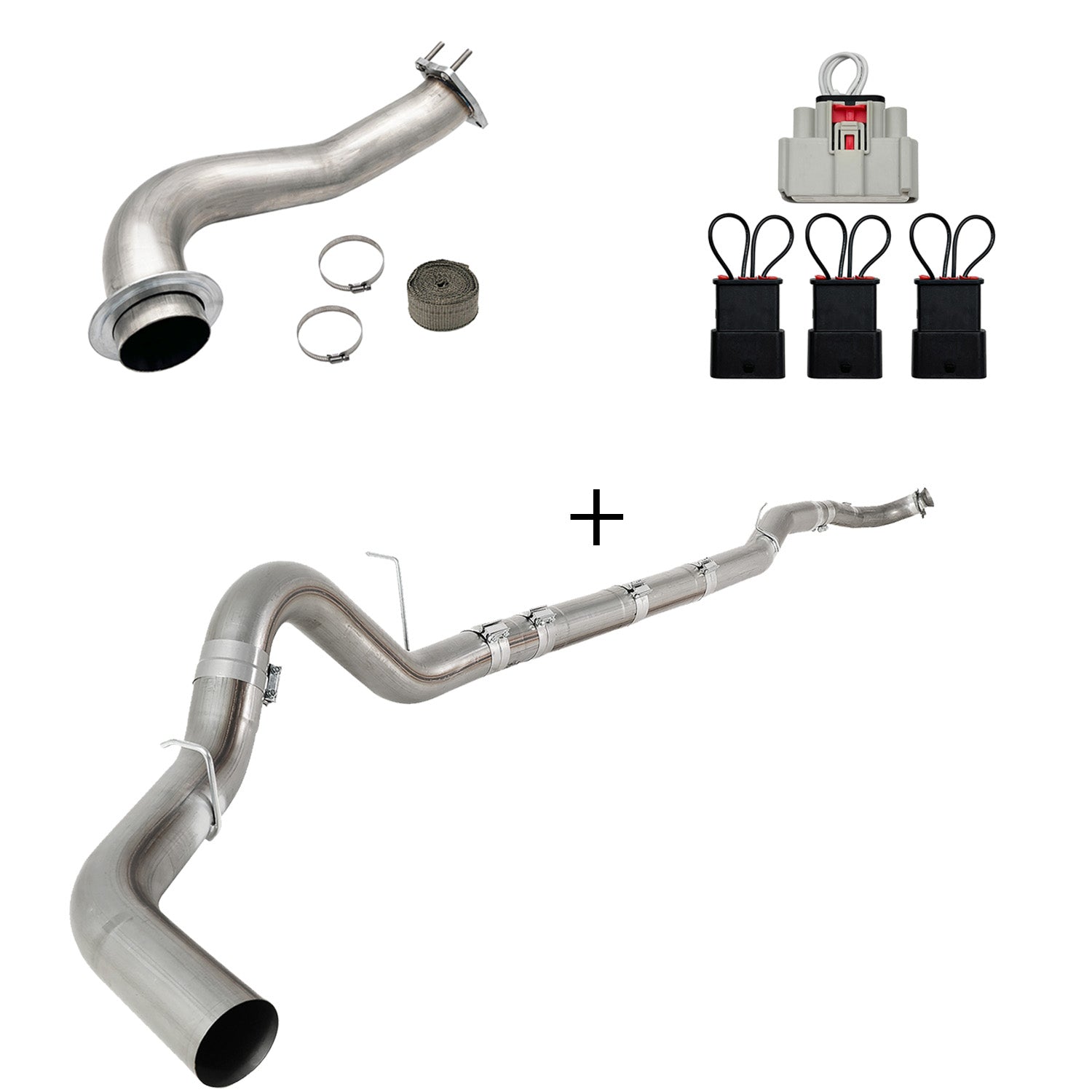 2017-2023 6.6L Duramax L5P DPF/CCV/EGR Delete & Downpipe w/Can Bus kit