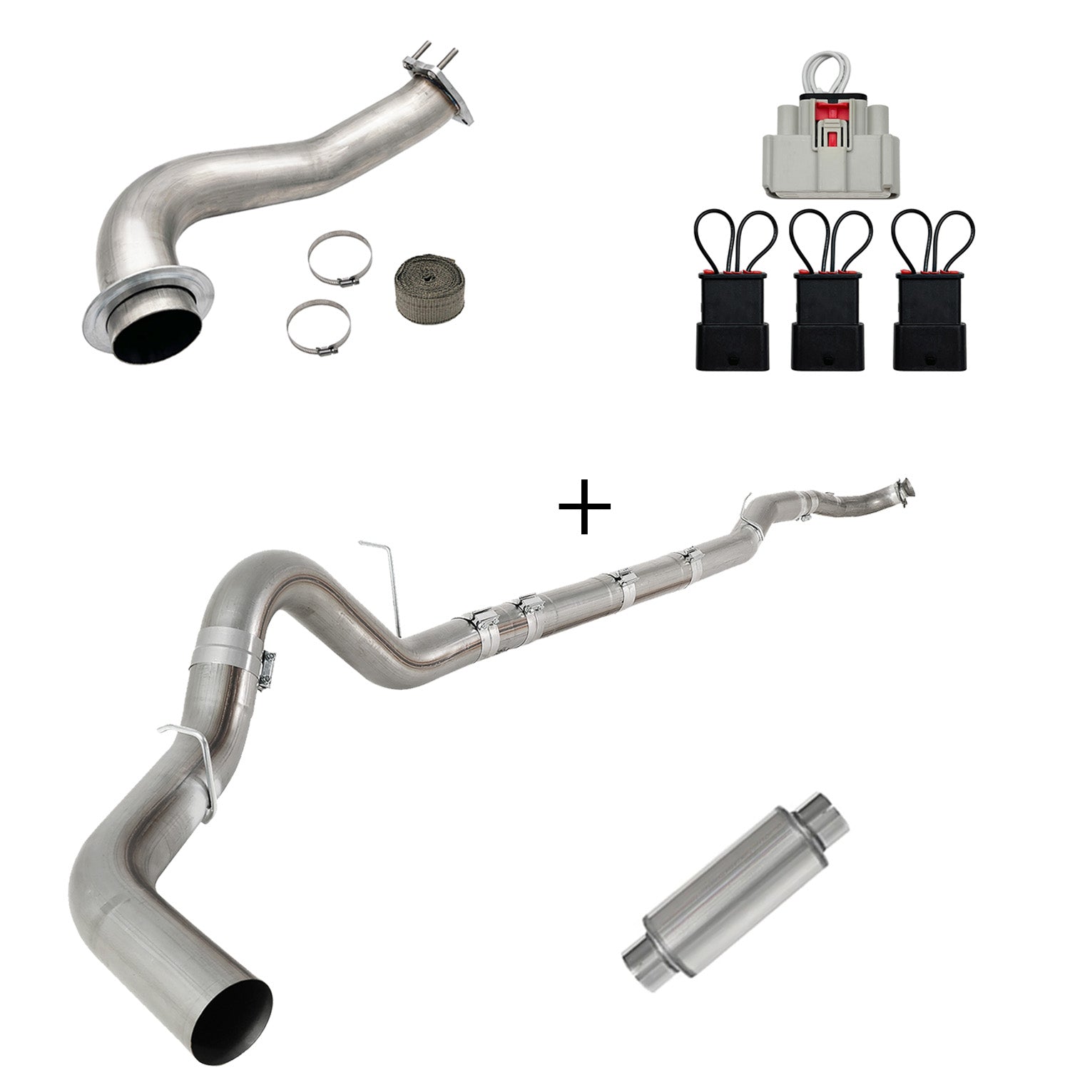 2017-2023 6.6L Duramax L5P DPF/CCV/EGR Delete & Downpipe w/Can Bus kit