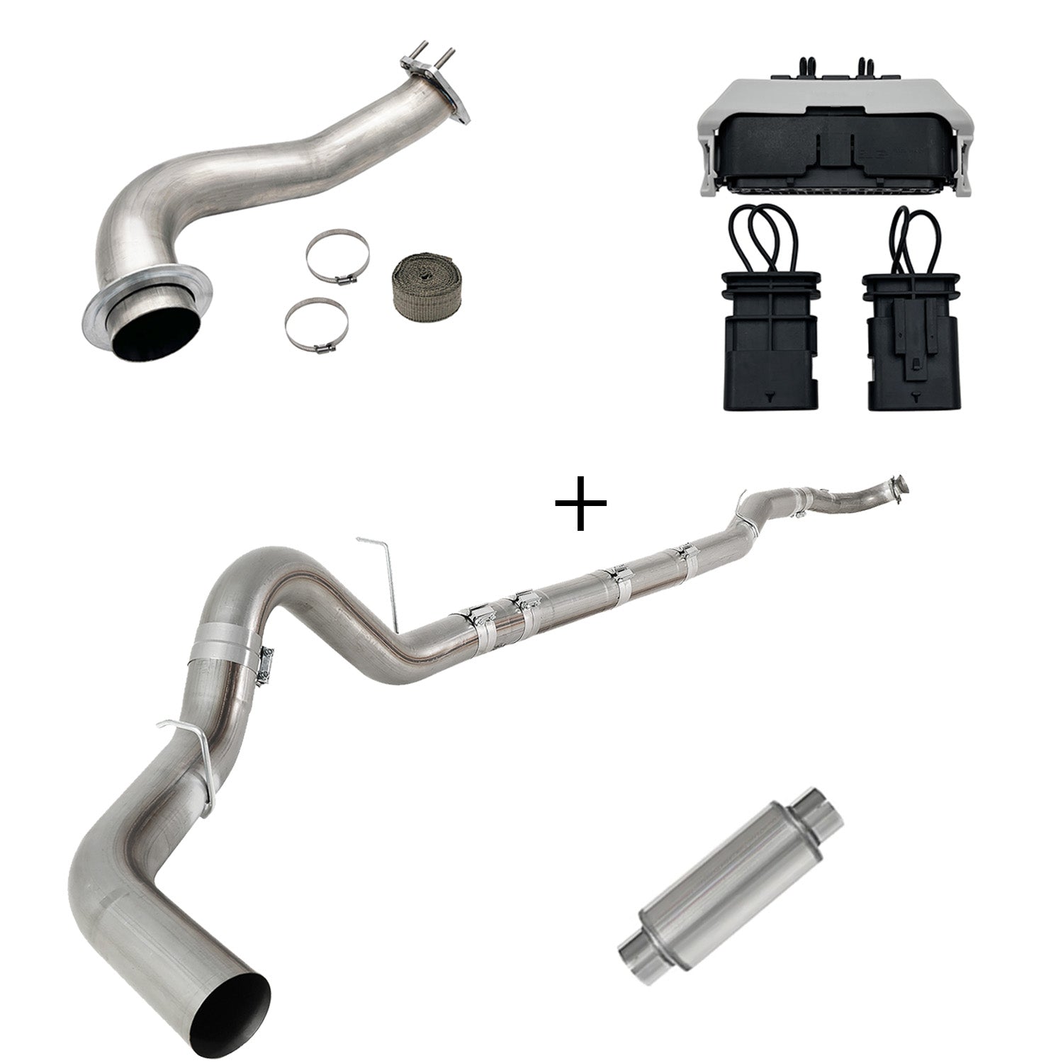 2017-2023 6.6L Duramax L5P DPF/CCV/EGR Delete & Downpipe w/Can Bus kit