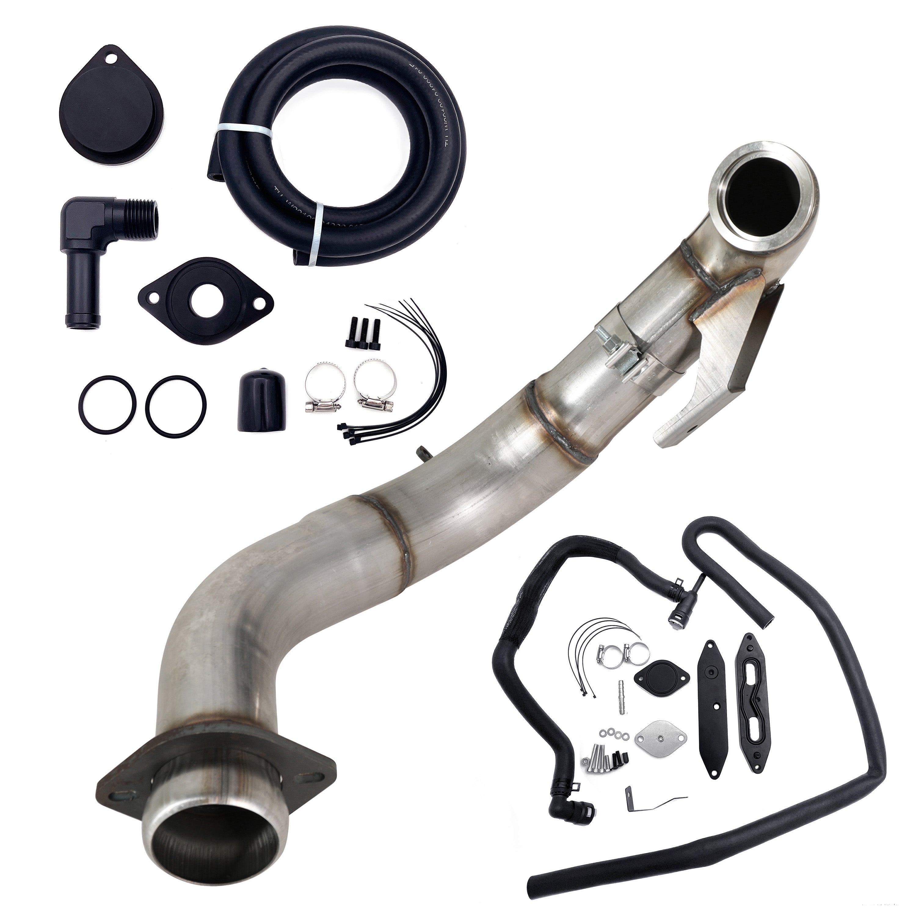 2015-2019 6.7L Ford Powerstroke 4" Turbo Downpipe w/EGR delete kit