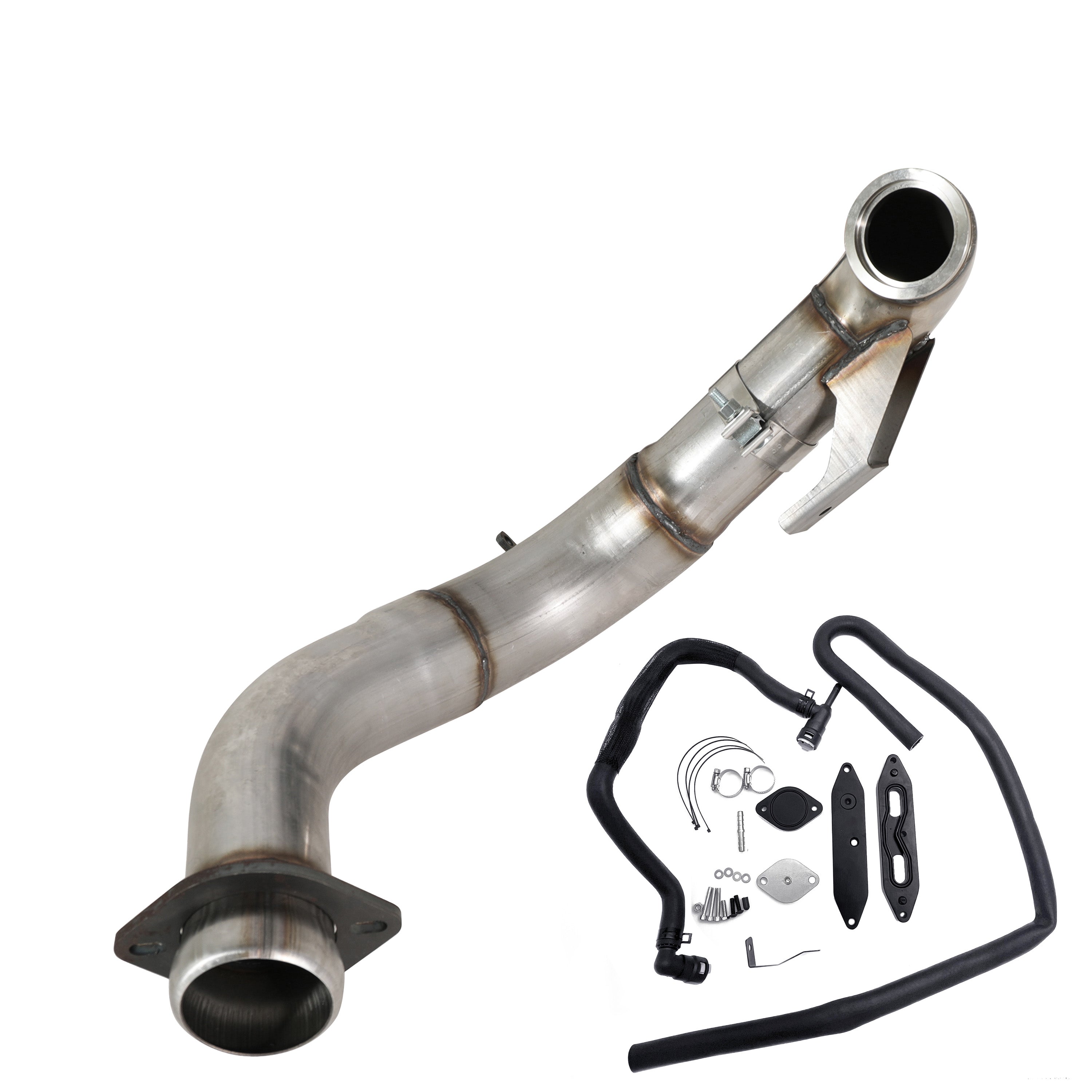 2015-2019 6.7L Ford Powerstroke 4" Turbo Downpipe w/EGR delete kit