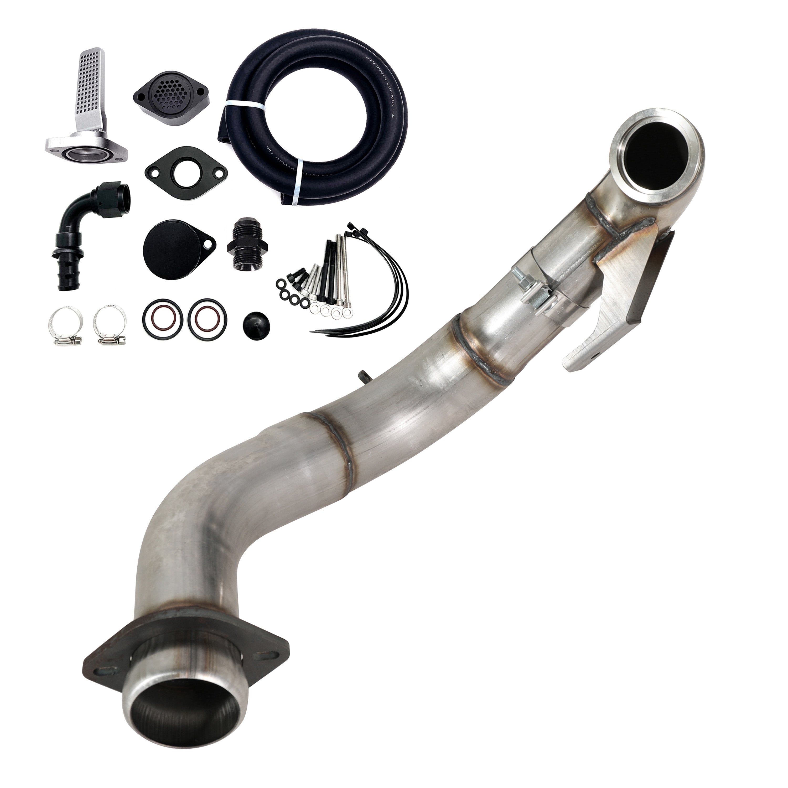 2015-2019 6.7L Ford Powerstroke 4" Turbo Downpipe w/EGR delete kit