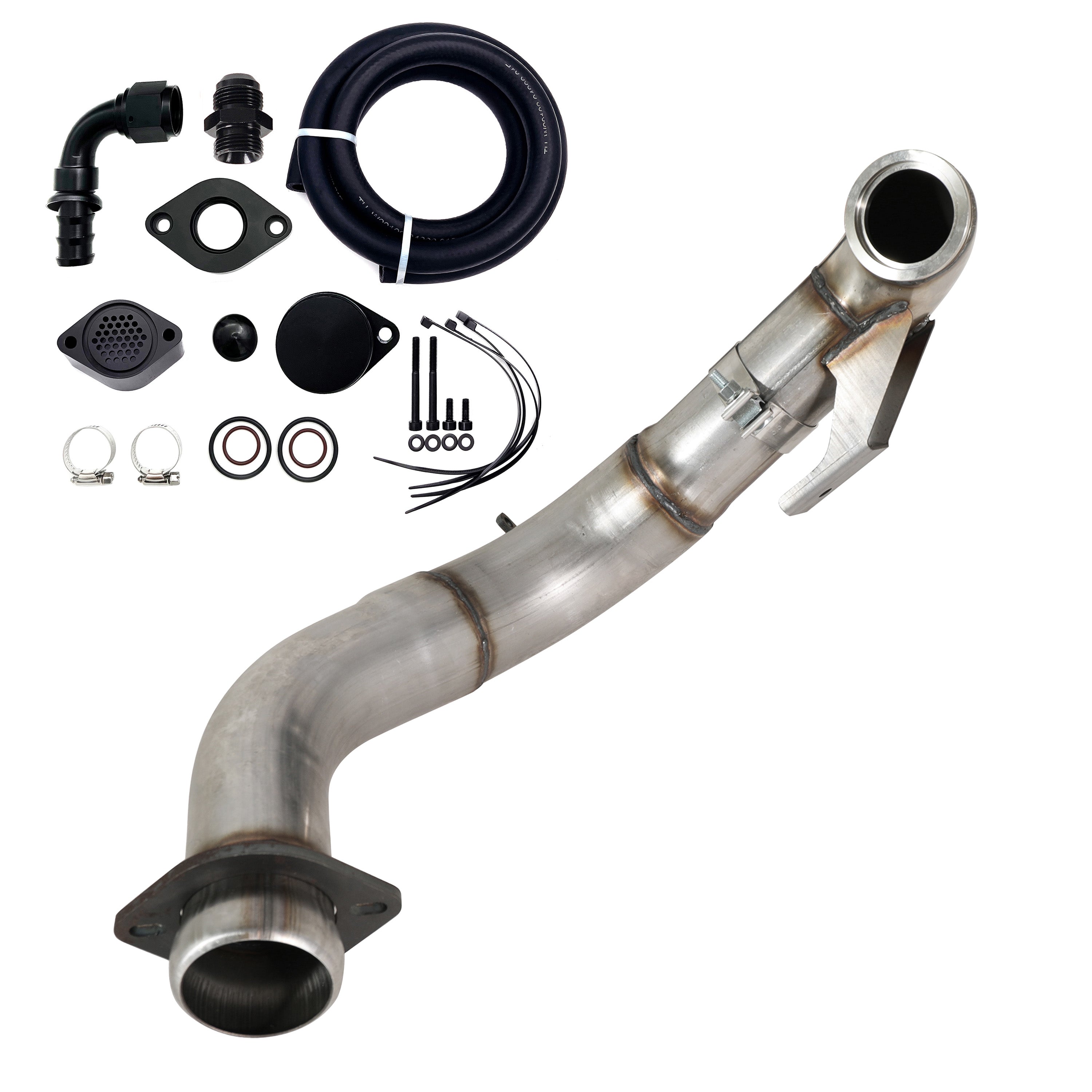 2015-2019 6.7L Ford Powerstroke 4" Turbo Downpipe w/EGR delete kit
