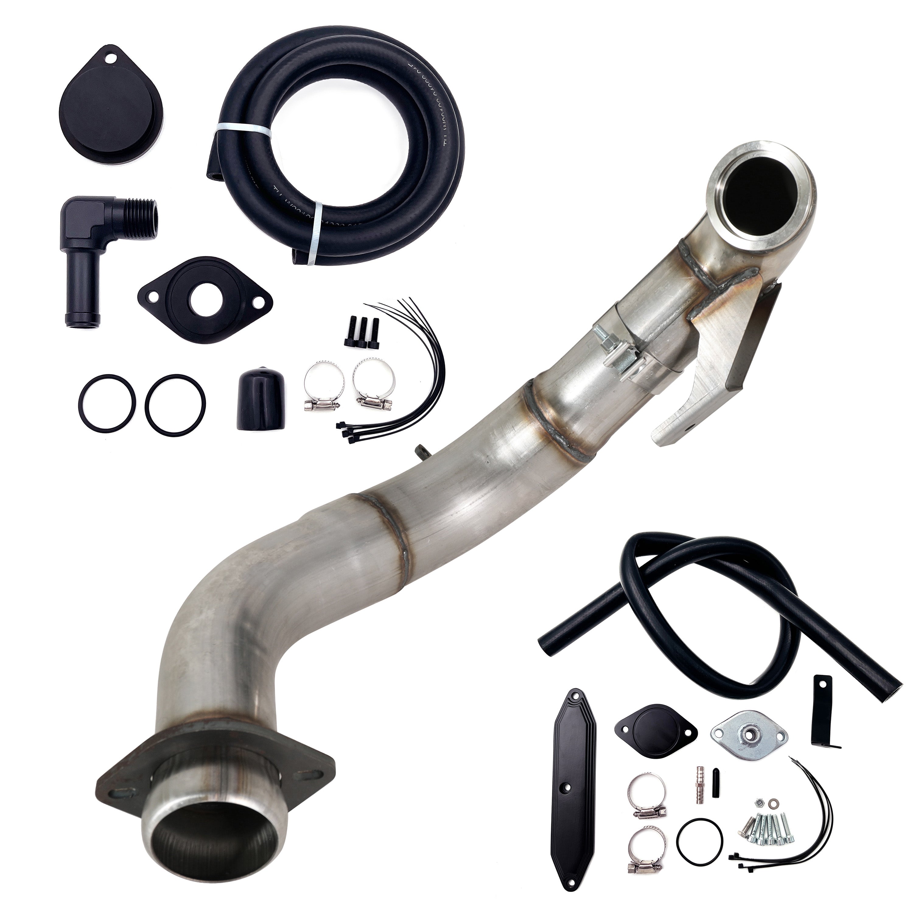 2015-2019 6.7L Ford Powerstroke 4" Turbo Downpipe w/EGR delete kit