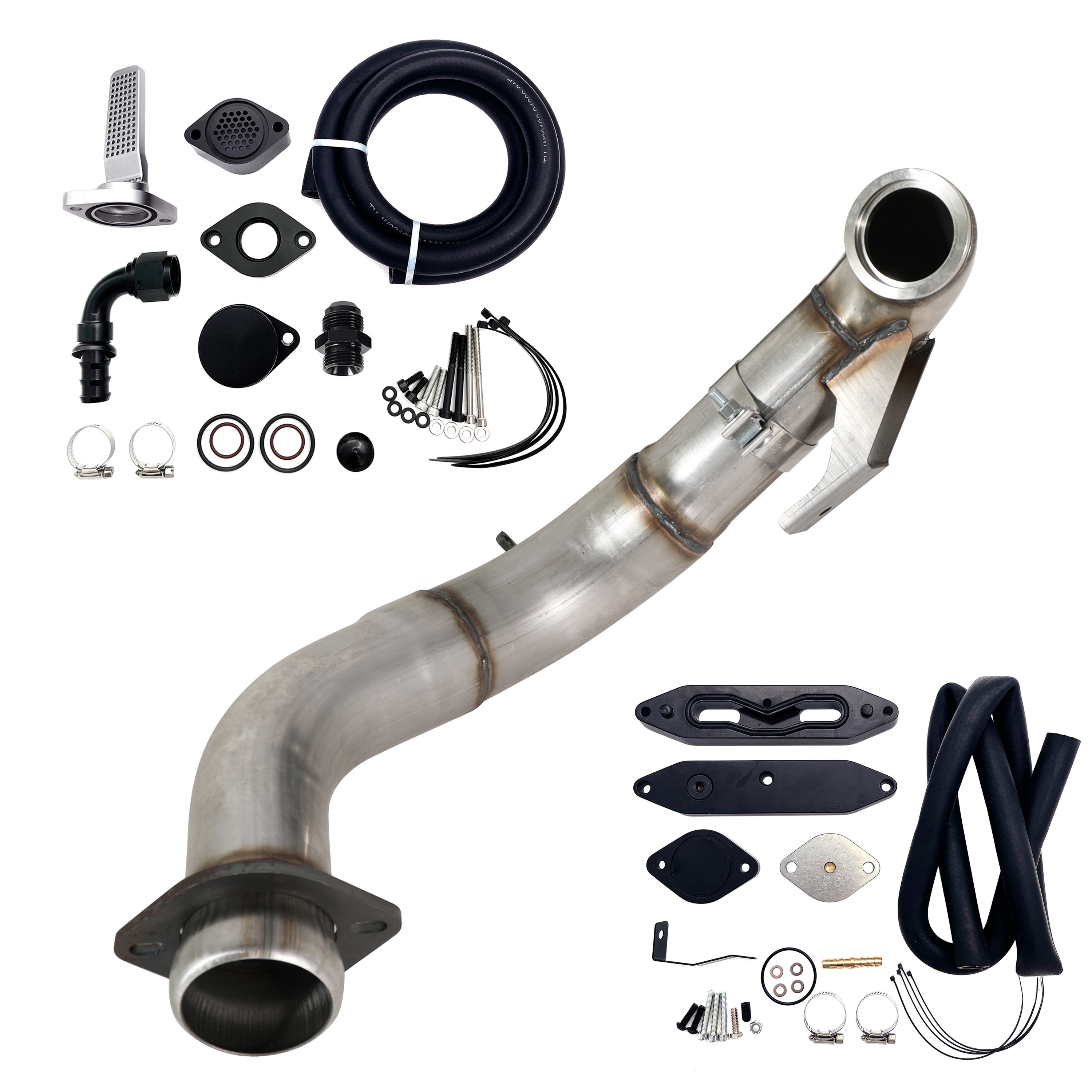2015-2019 6.7L Ford Powerstroke 4" Turbo Downpipe w/EGR delete kit