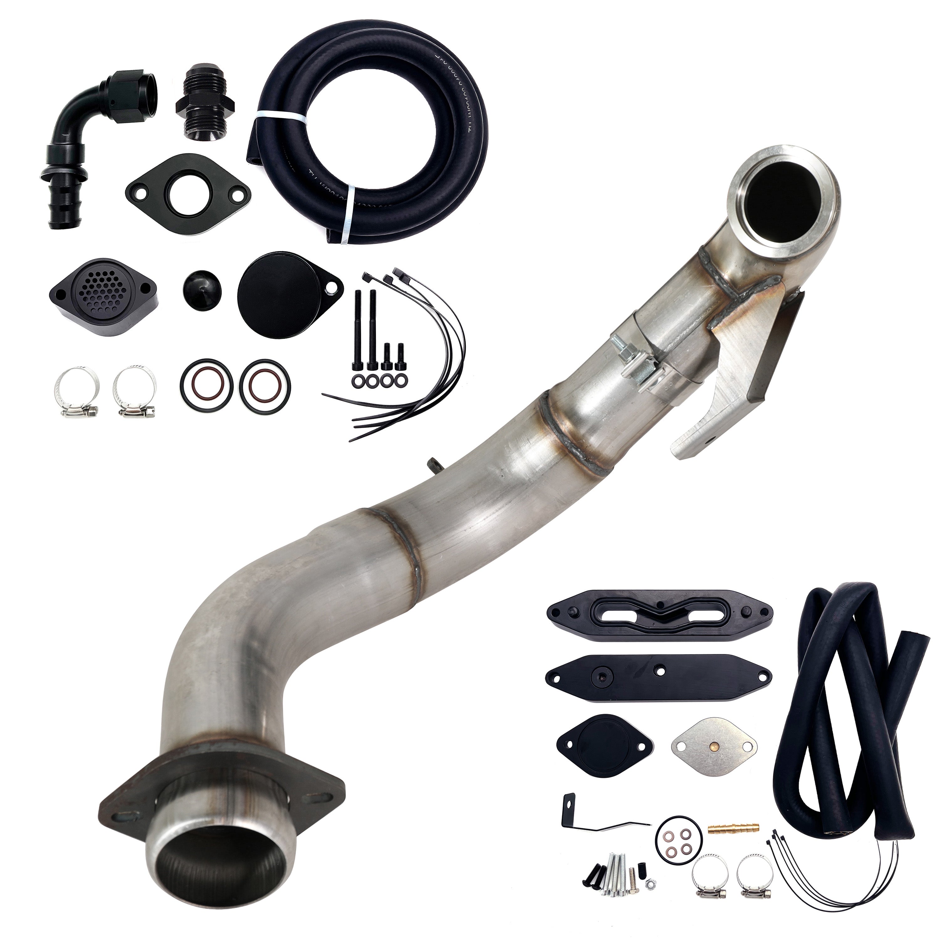 2015-2019 6.7L Ford Powerstroke 4" Turbo Downpipe w/EGR delete kit