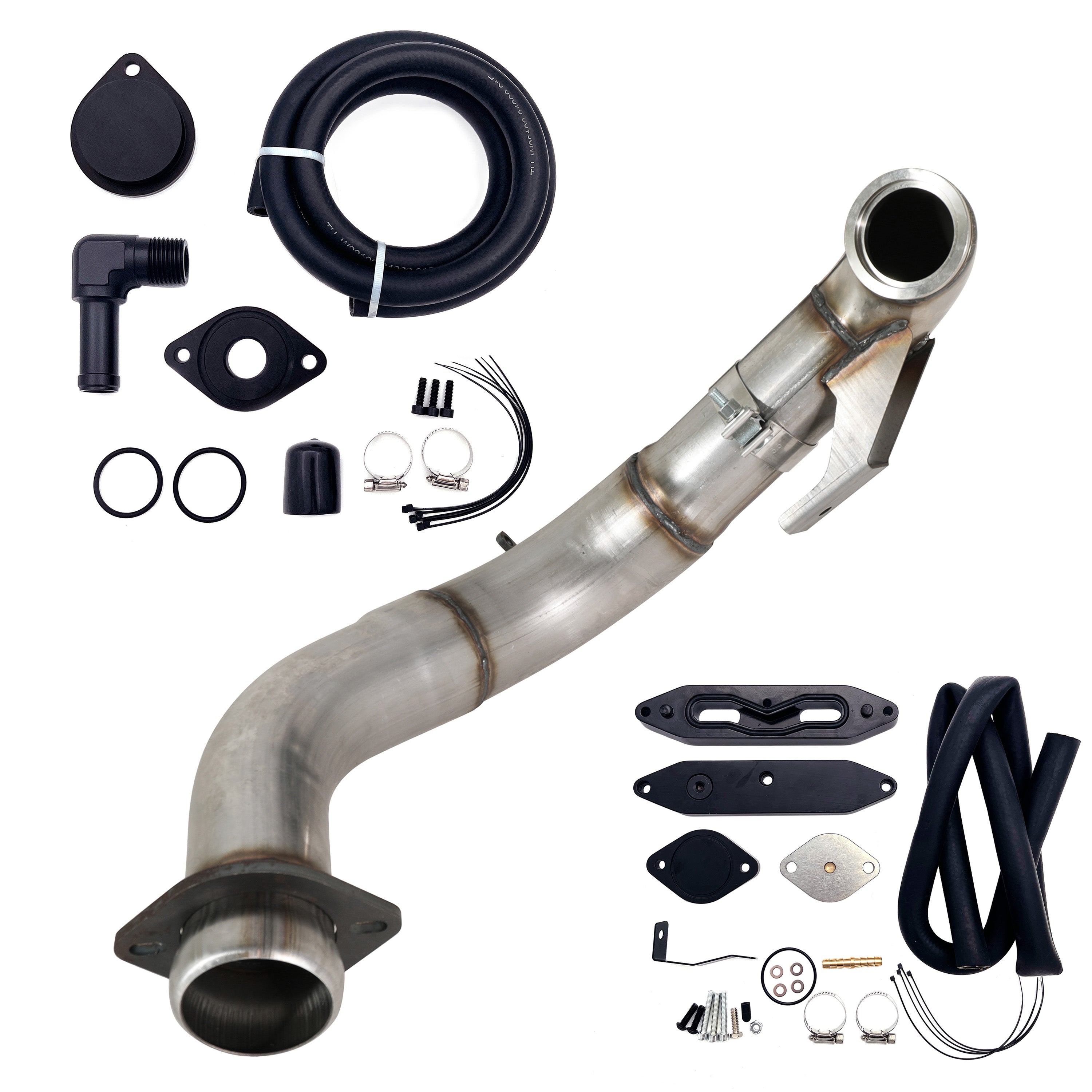 2015-2019 6.7L Ford Powerstroke 4" Turbo Downpipe w/EGR delete kit
