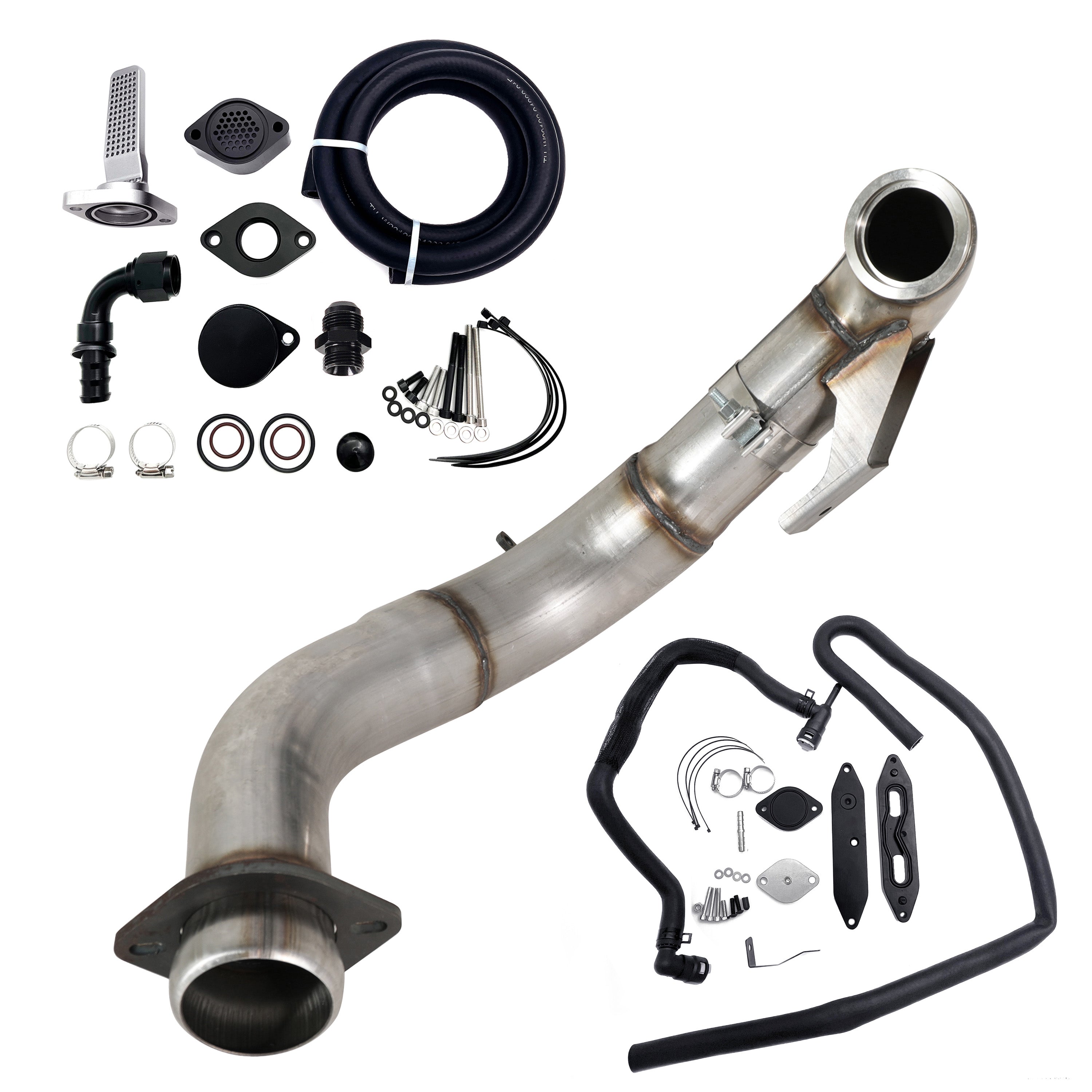 2015-2019 6.7L Ford Powerstroke 4" Turbo Downpipe w/EGR delete kit