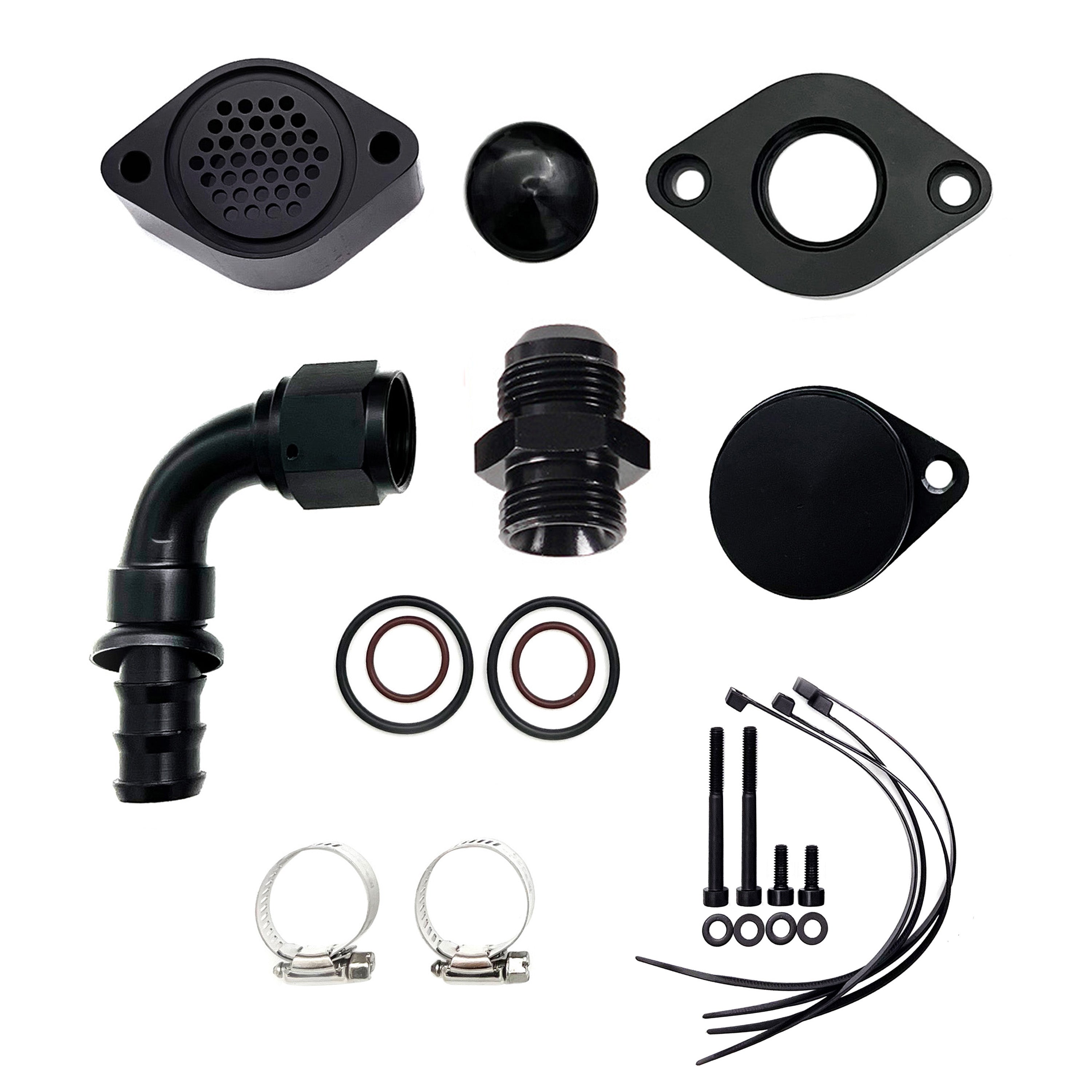 2011-2023 6.7L Ford Powerstroke CCV PCV Reroute Engine Ventilation Kit