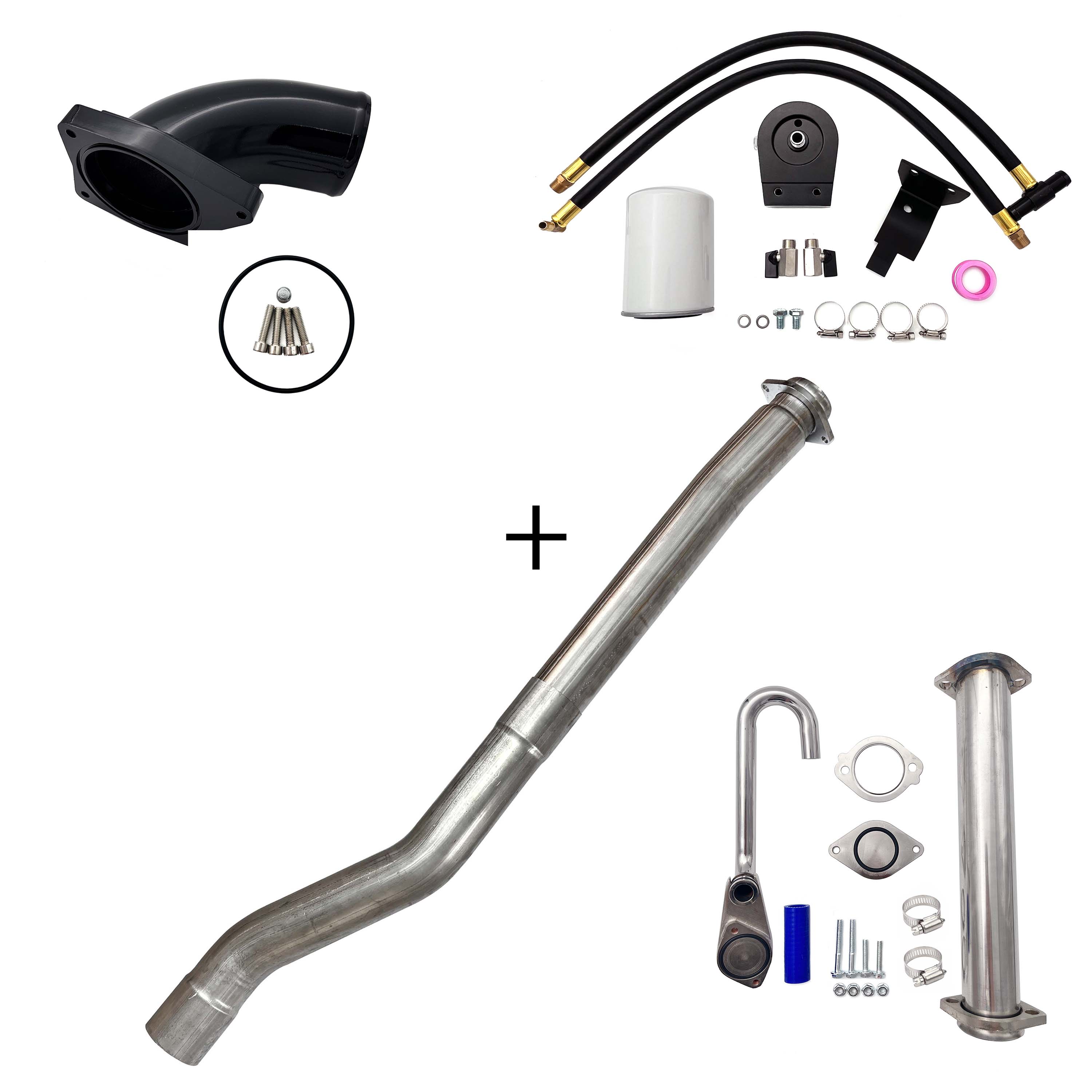 2003-2007 6.0L Ford Powerstroke Cat & Muffler/EGR/CCV/Up-Pipe Upgrade Kit