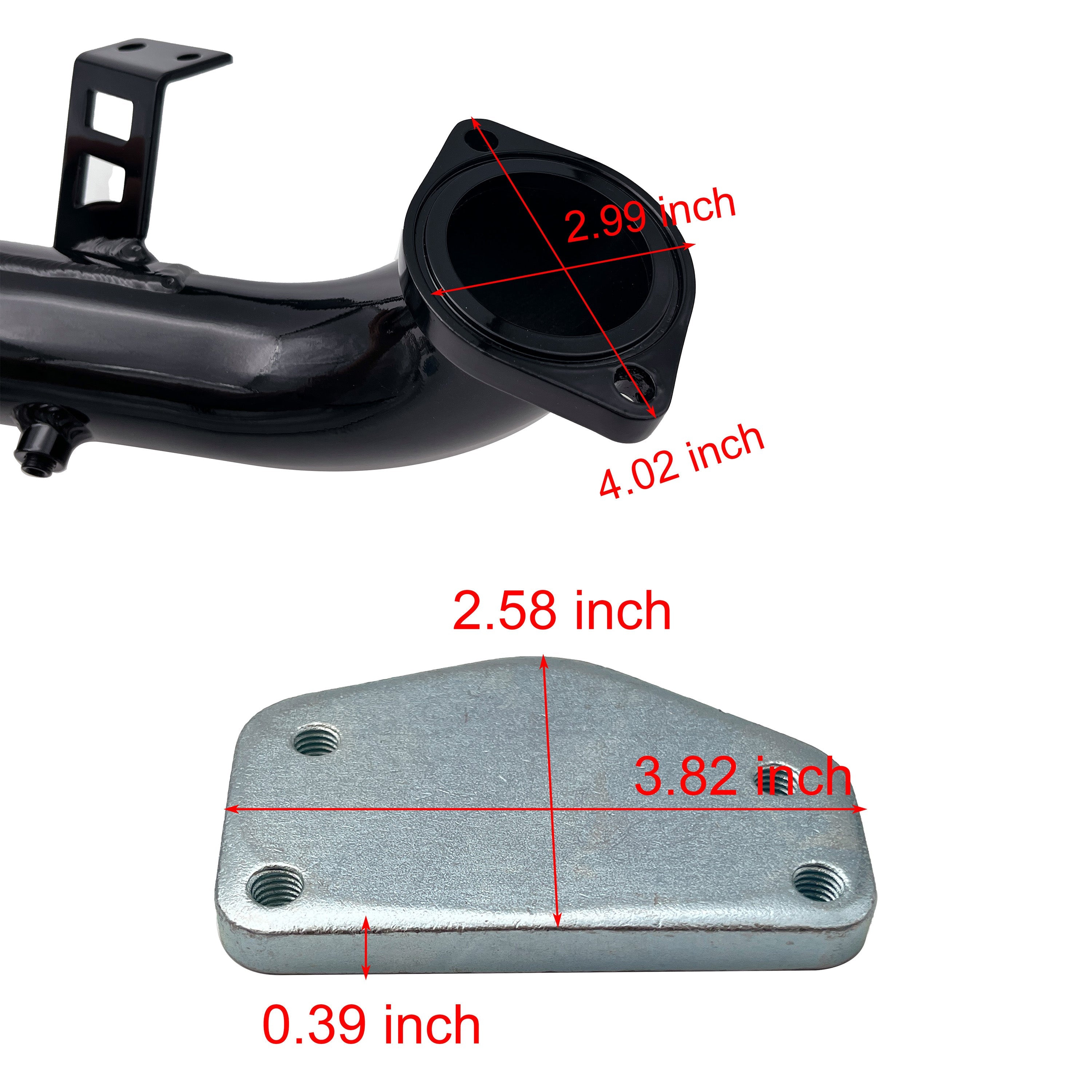2004-2005 6.6L Duramax LLY 4" DP-Back DPF delete Pipe & EGR Delete Kit