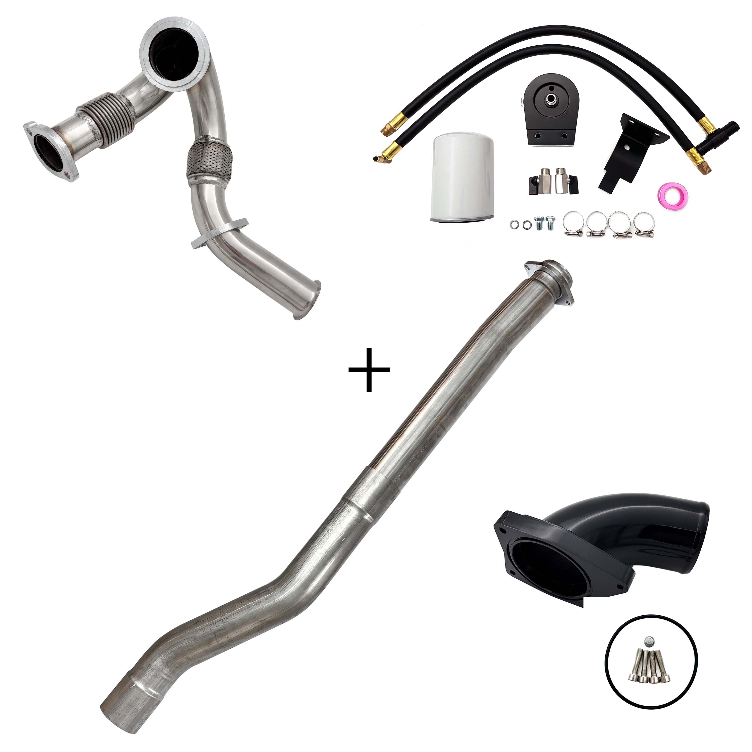2003-2007 6.0L Ford Powerstroke Cat & Muffler/EGR/CCV/Up-Pipe Upgrade Kit