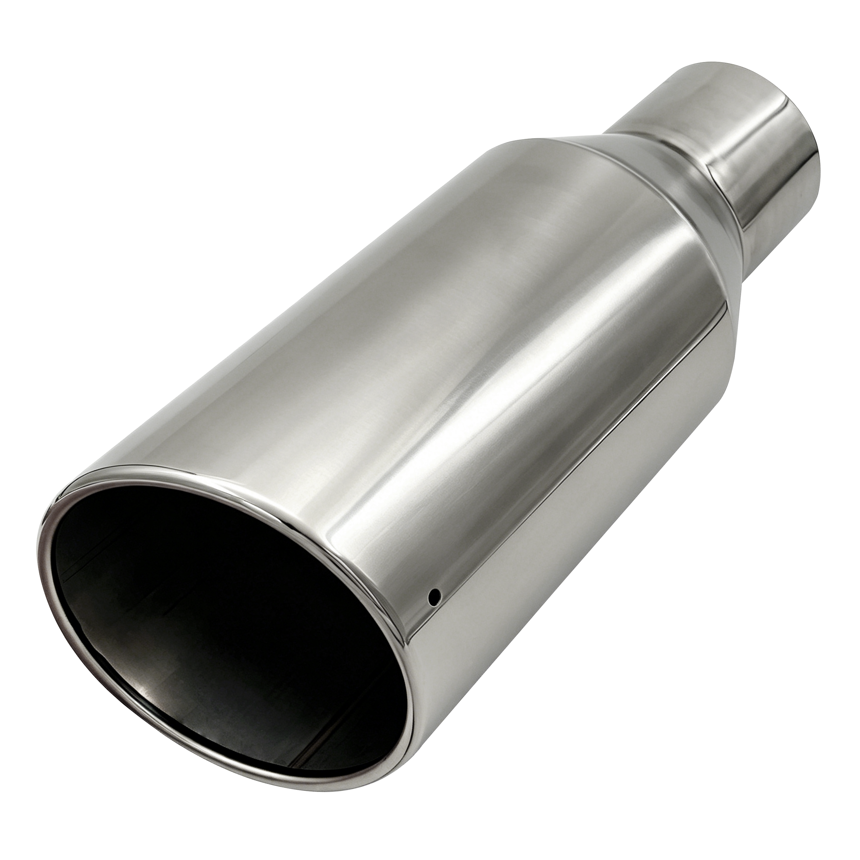 3" Inlet 5" Outlet 12" Length Stainless Steel Bolt-On Exhaust Tip