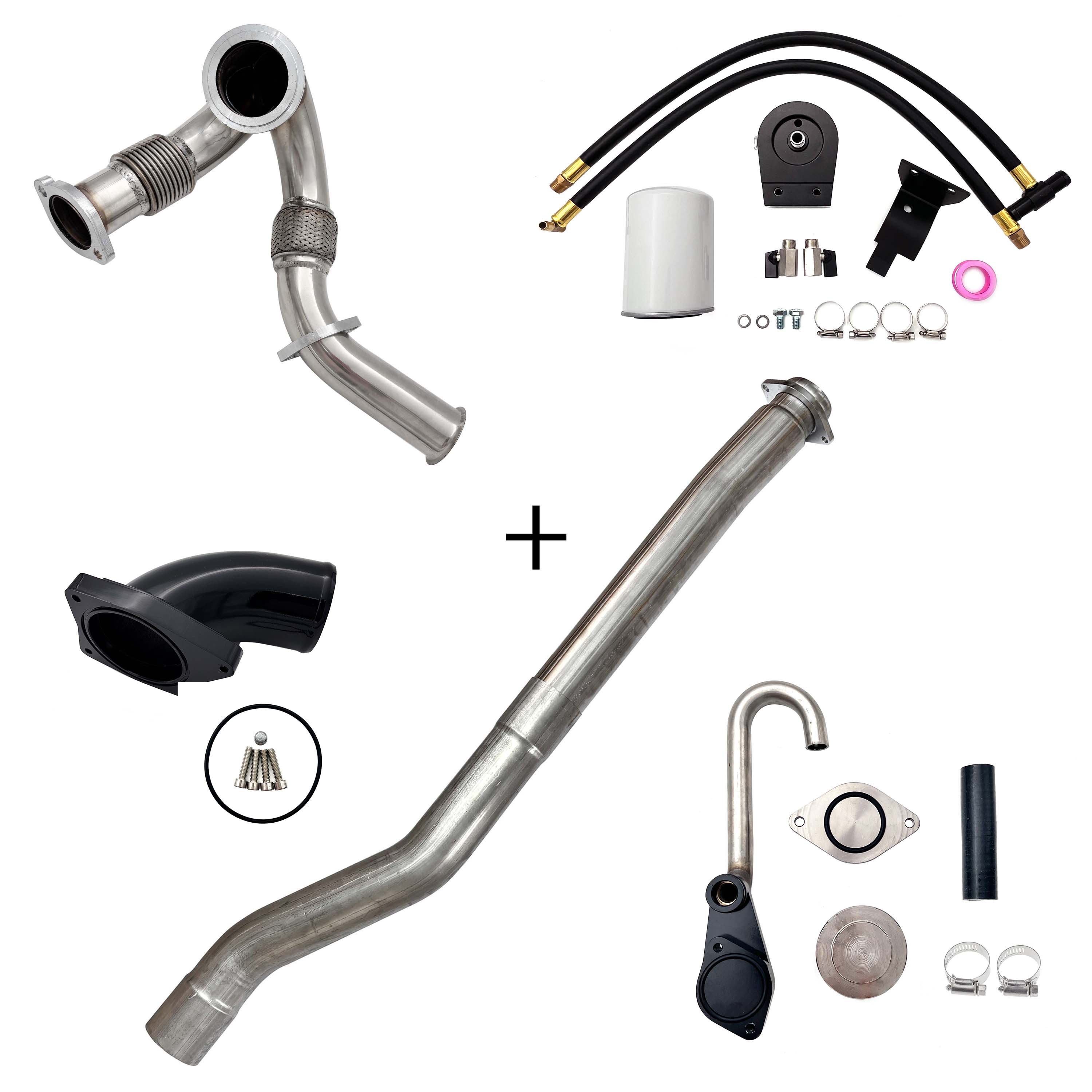 2003-2007 6.0L Ford Powerstroke Cat & Muffler/EGR/CCV/Up-Pipe Upgrade Kit