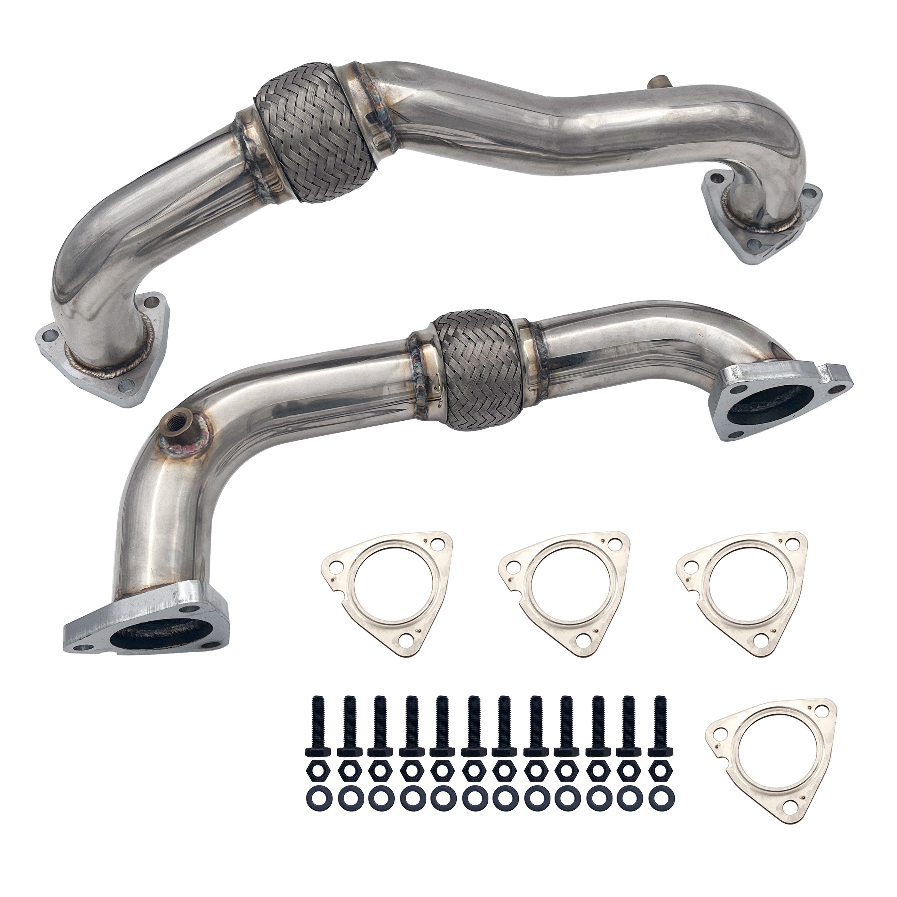 2008-2010 6.4L Ford Powerstork Exhaust Up Pipes & EGR Delete Plates Bypass