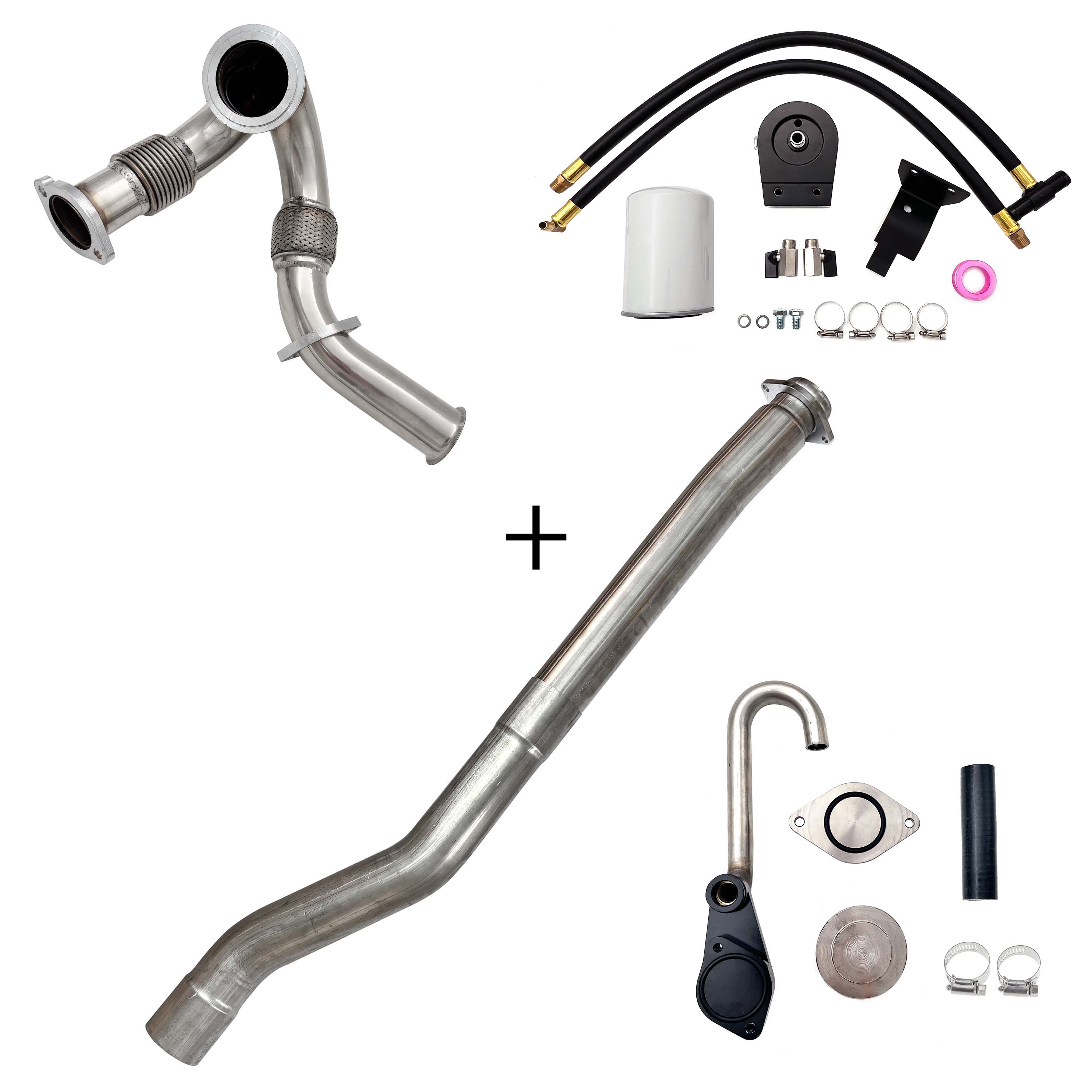 2003-2007 6.0L Ford Powerstroke Cat & Muffler/EGR/CCV/Up-Pipe Upgrade Kit