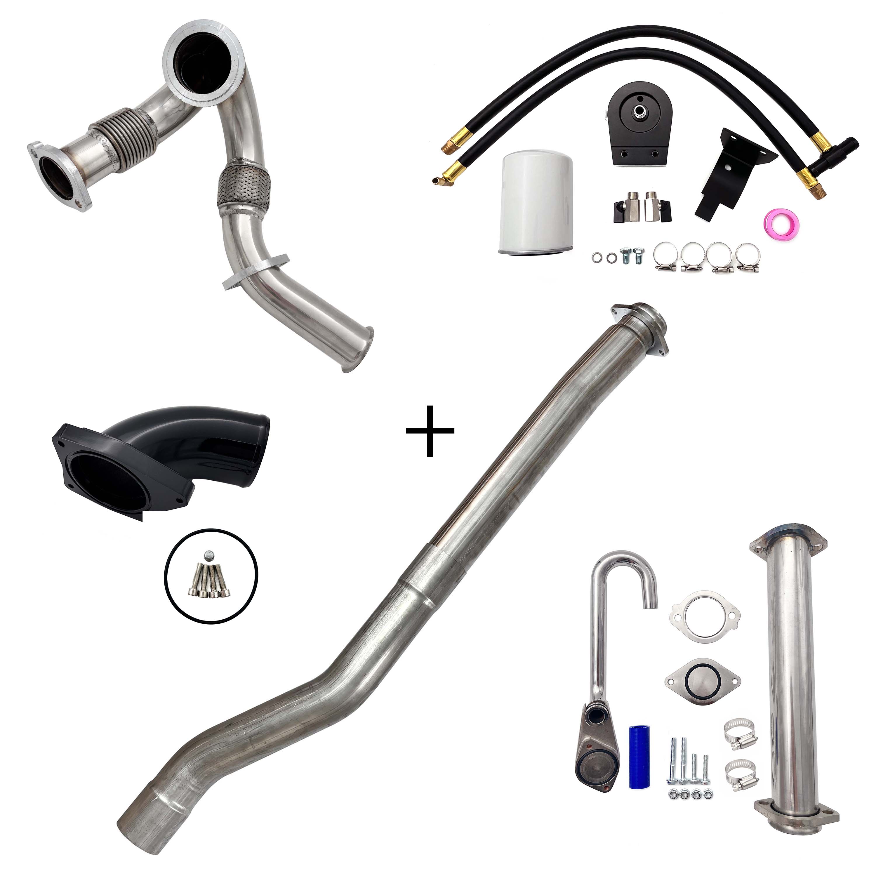 2003-2007 6.0L Ford Powerstroke Cat & Muffler/EGR/CCV/Up-Pipe Upgrade Kit