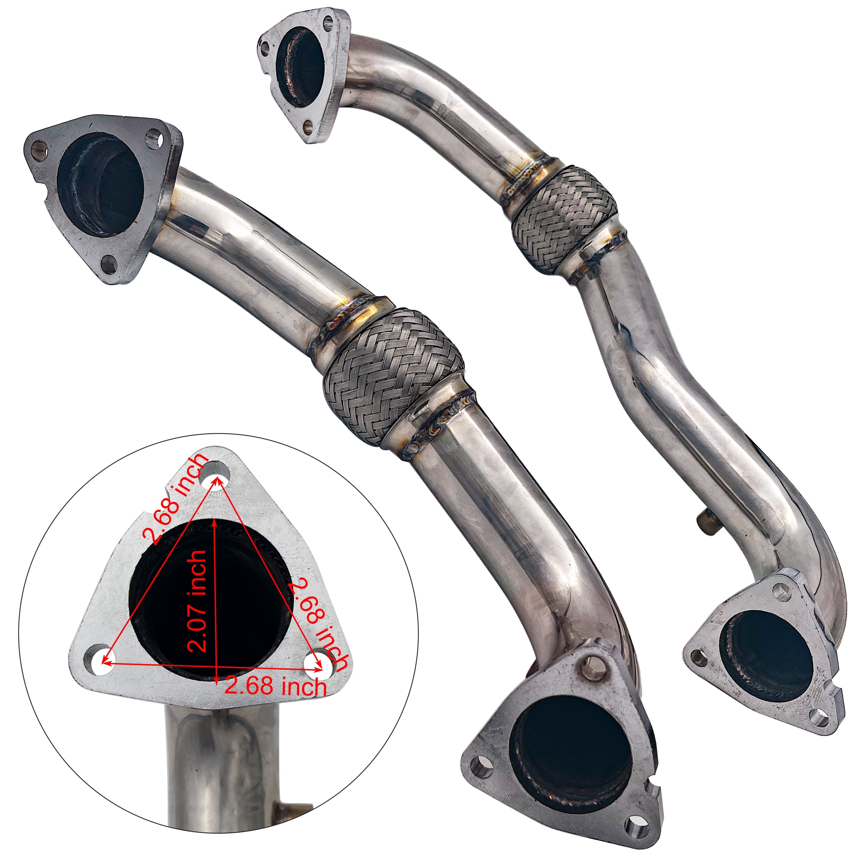 2008-2010 6.4L Ford Powerstork Exhaust Up Pipes & EGR Coolant Filter delete kit