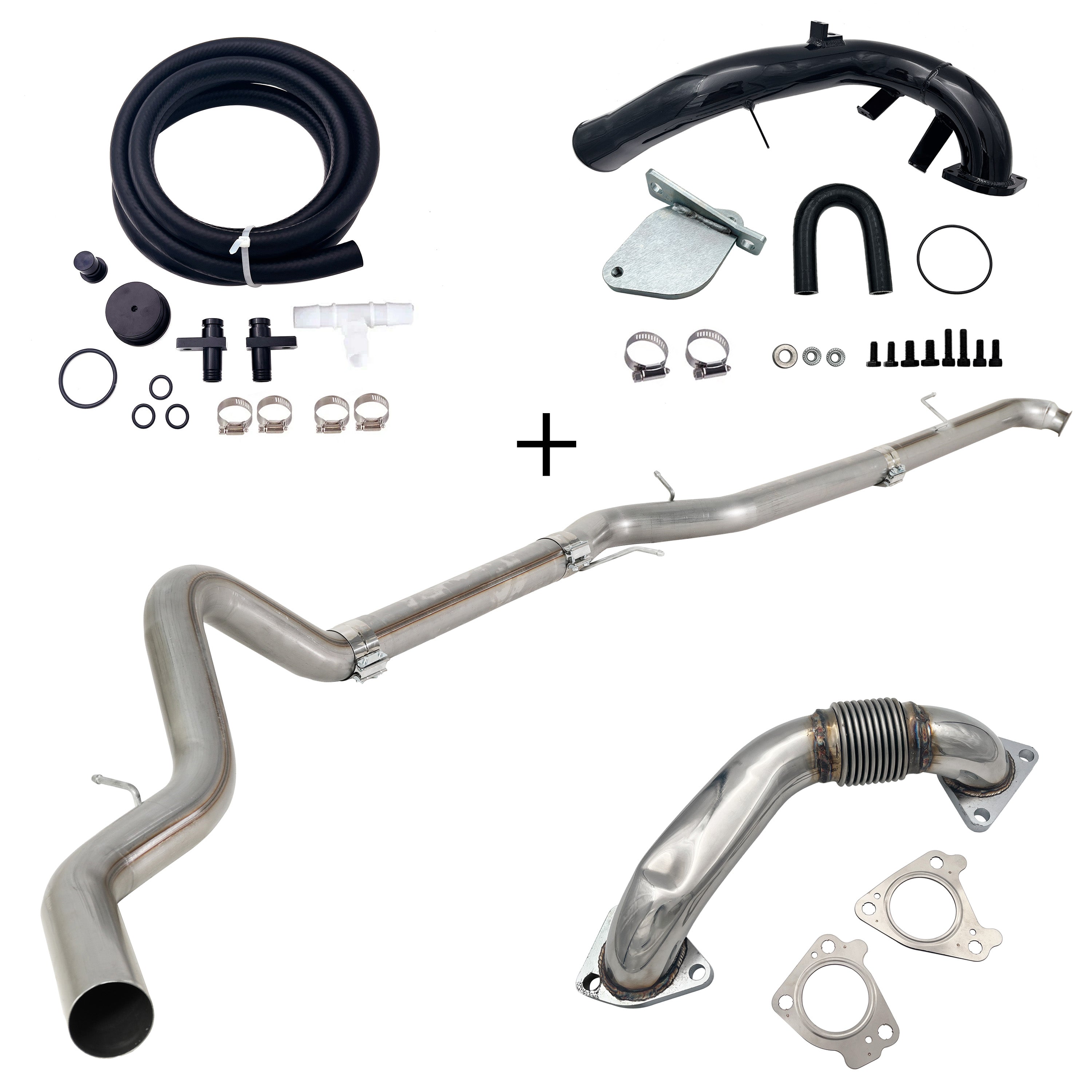 2007.5-2010 6.6L Duramax LMM 4"/5" Dp-back DPF pipe & EGR delete kit