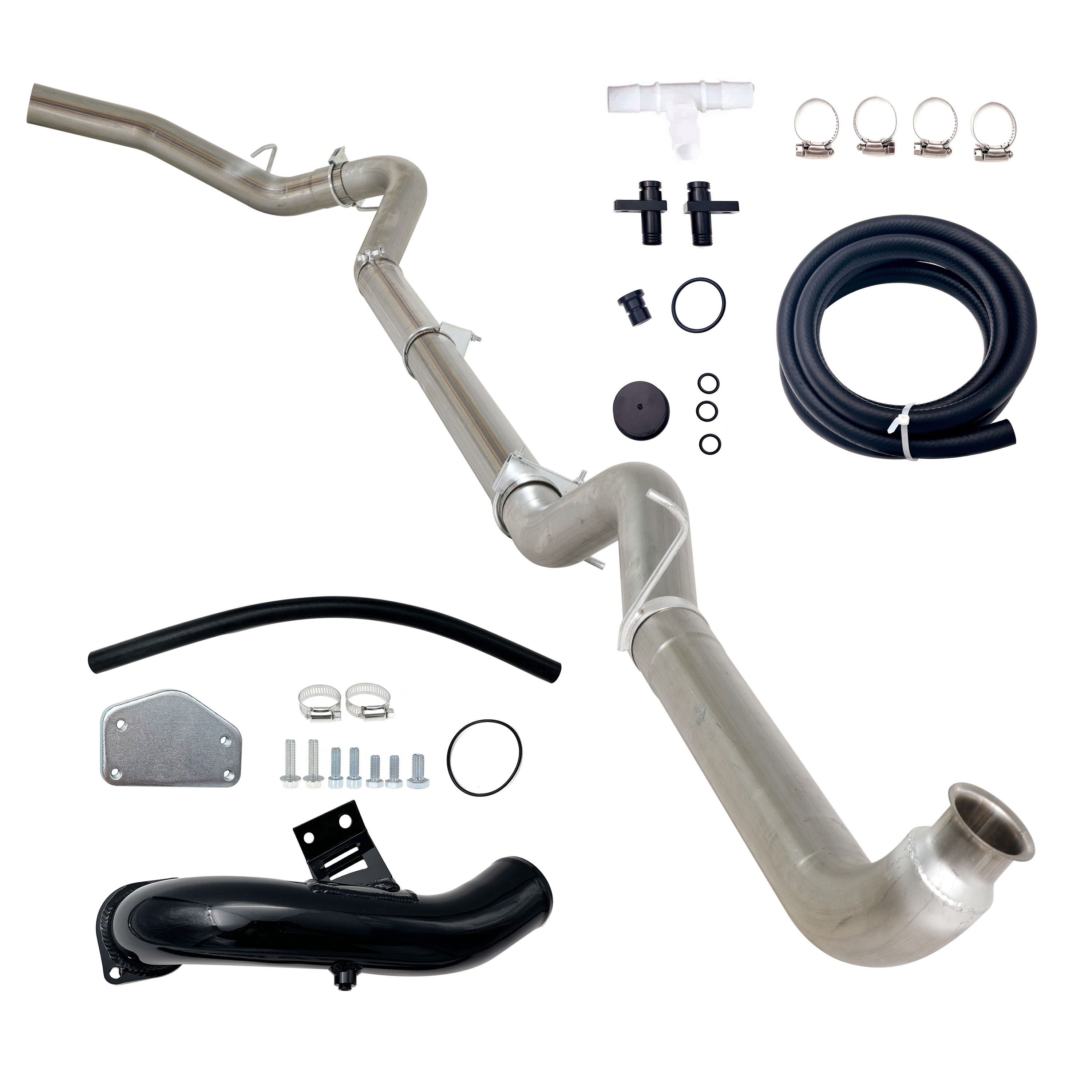 2004-2005 6.6L Duramax LLY 4" DP-Back DPF delete Pipe & EGR Delete Kit