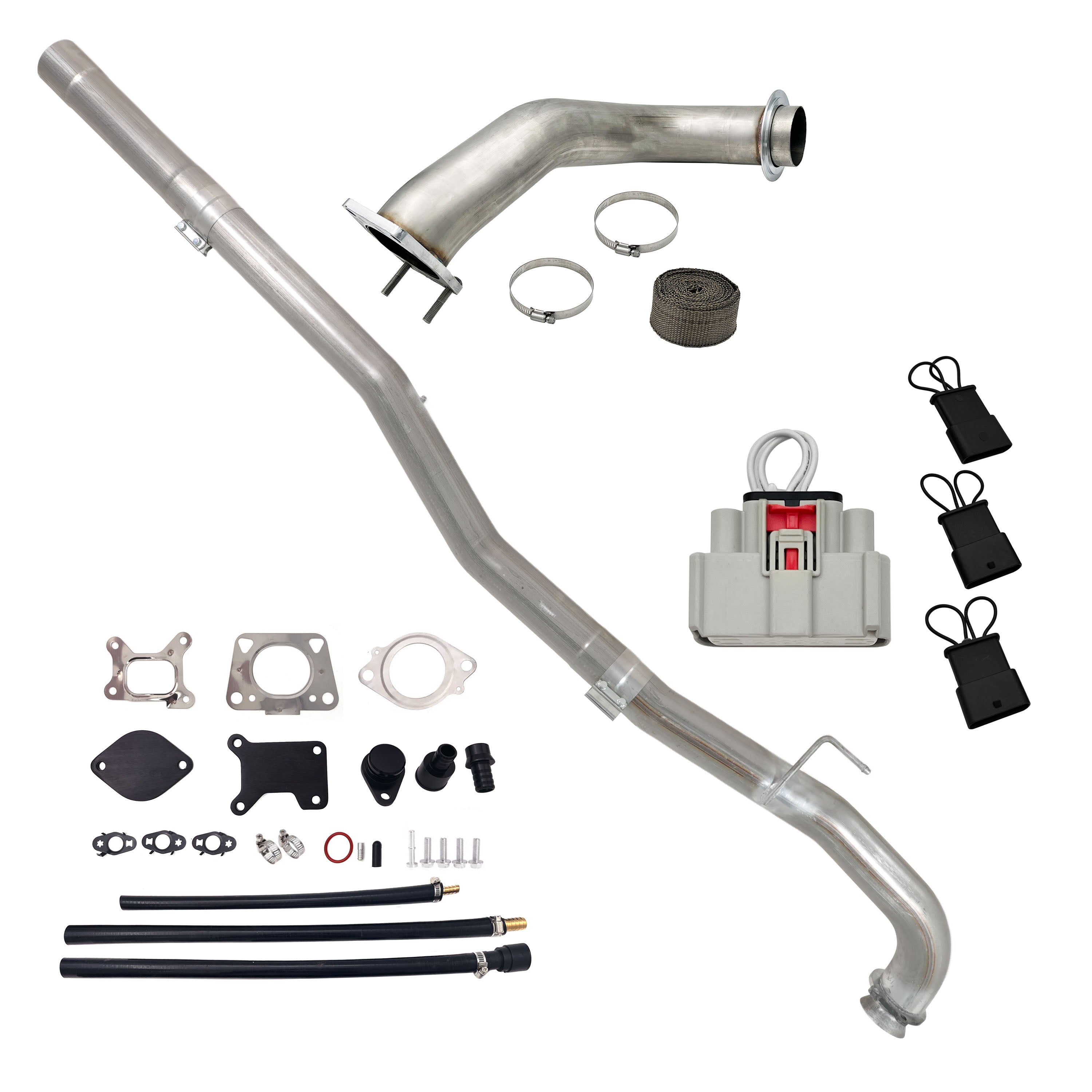 2017-2019 6.6L Duramax L5P 4" DPF Delete pipe & 3.5" Downpipe w/EGR Delete kit
