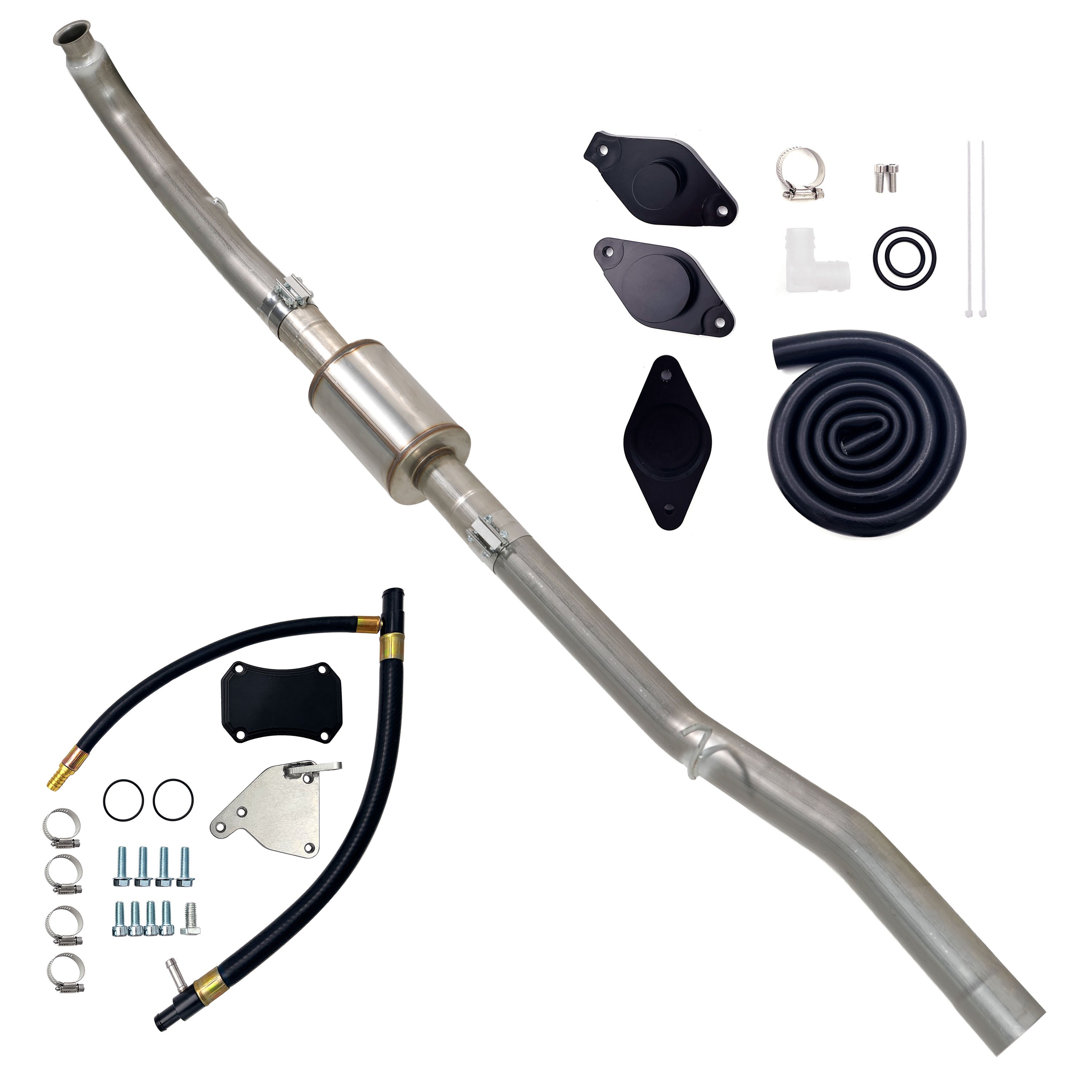 2015.5-2016 6.6L Duramax LML 4" DPF & CAT Delete Pipe & EGR Cooler Delete Kit