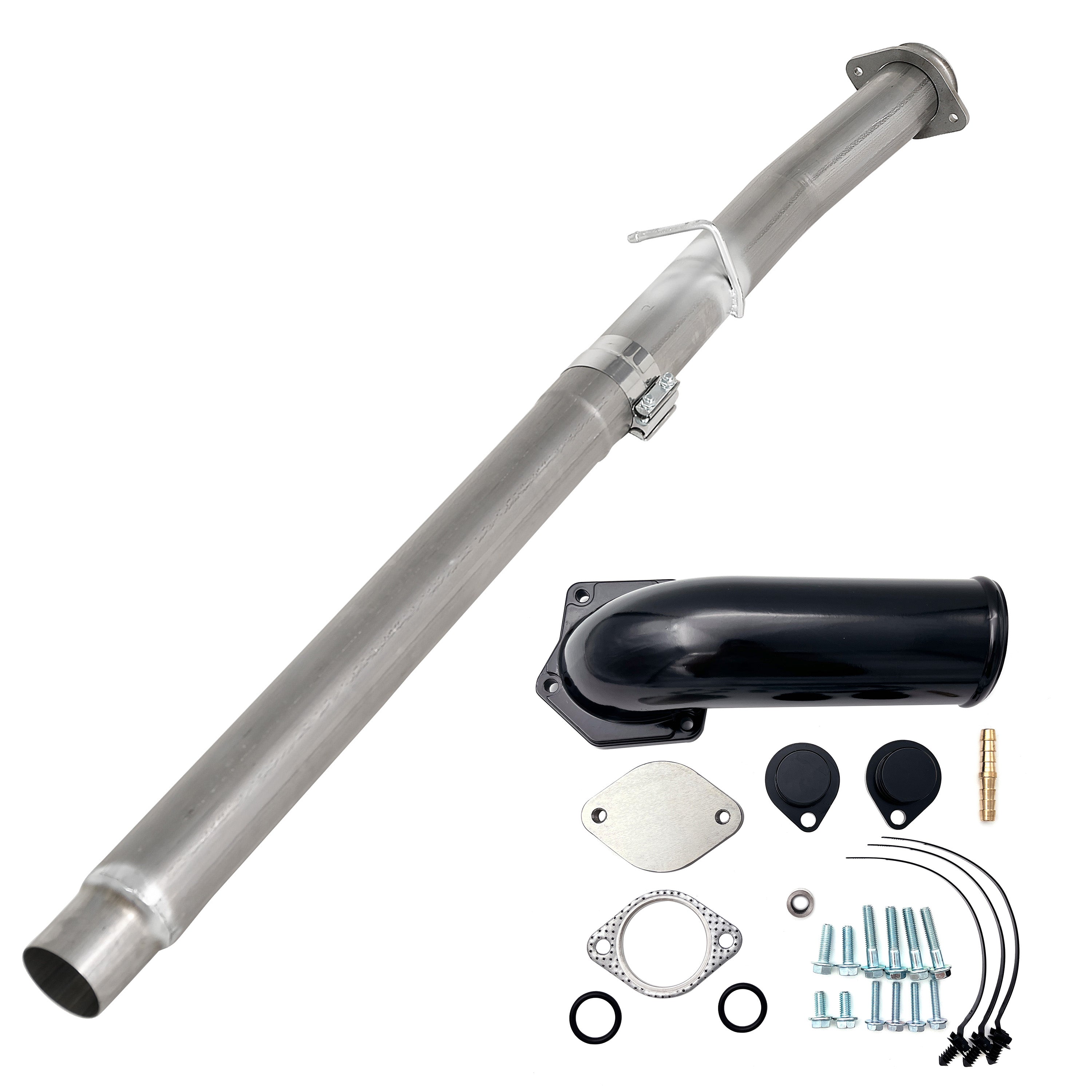 2008-2010 6.4L Ford Powerstroke 4inch Cat DPF Delete Pipe EGR Delete Kit