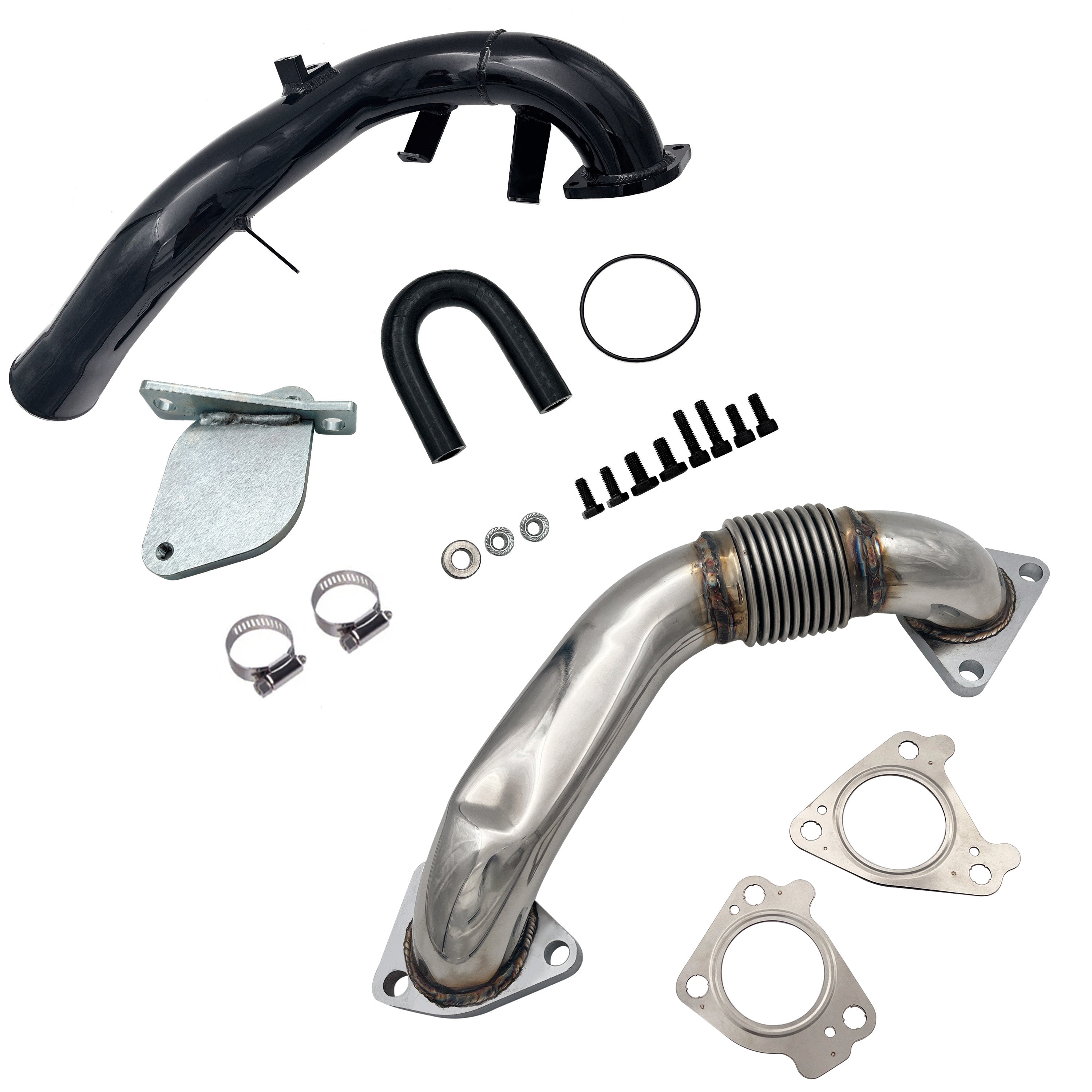 2007.5-2010 6.6L Duramax Passenger Up-Pipe & EGR Delete Kit w/ intake