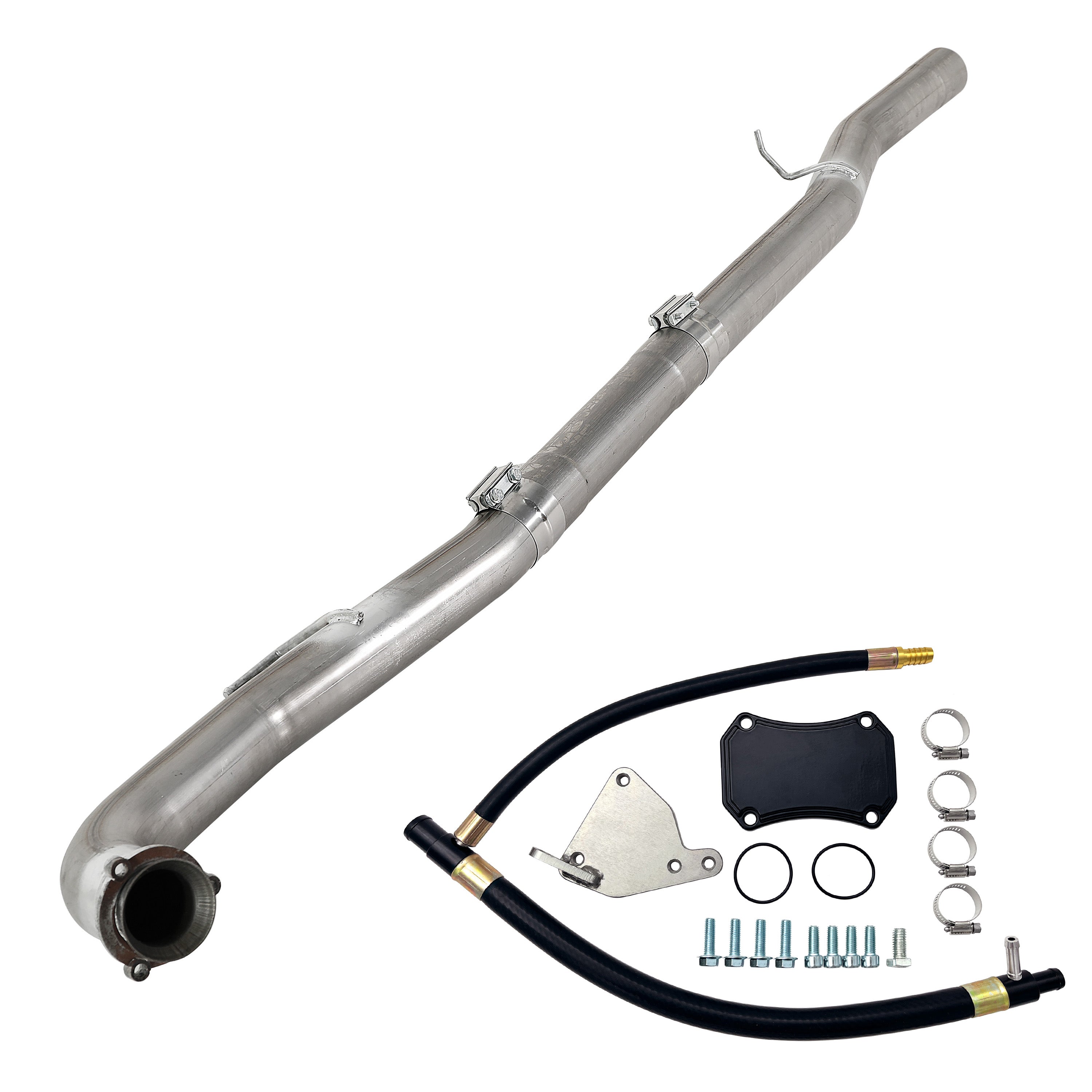 2015.5-2016 6.6L Duramax LML 4" DPF & CAT Delete Pipe & EGR Cooler Delete Kit