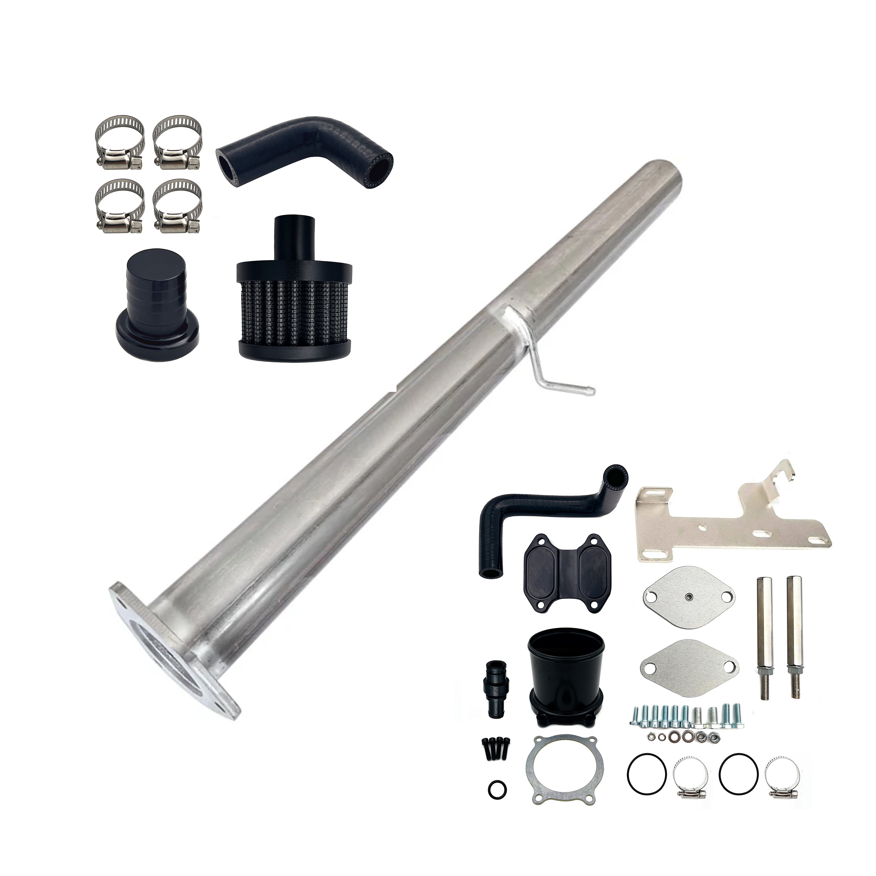 2010-2012 6.7L Ram 4" DPF Race Pipe & EGR Cooler Throttle Delete Kit