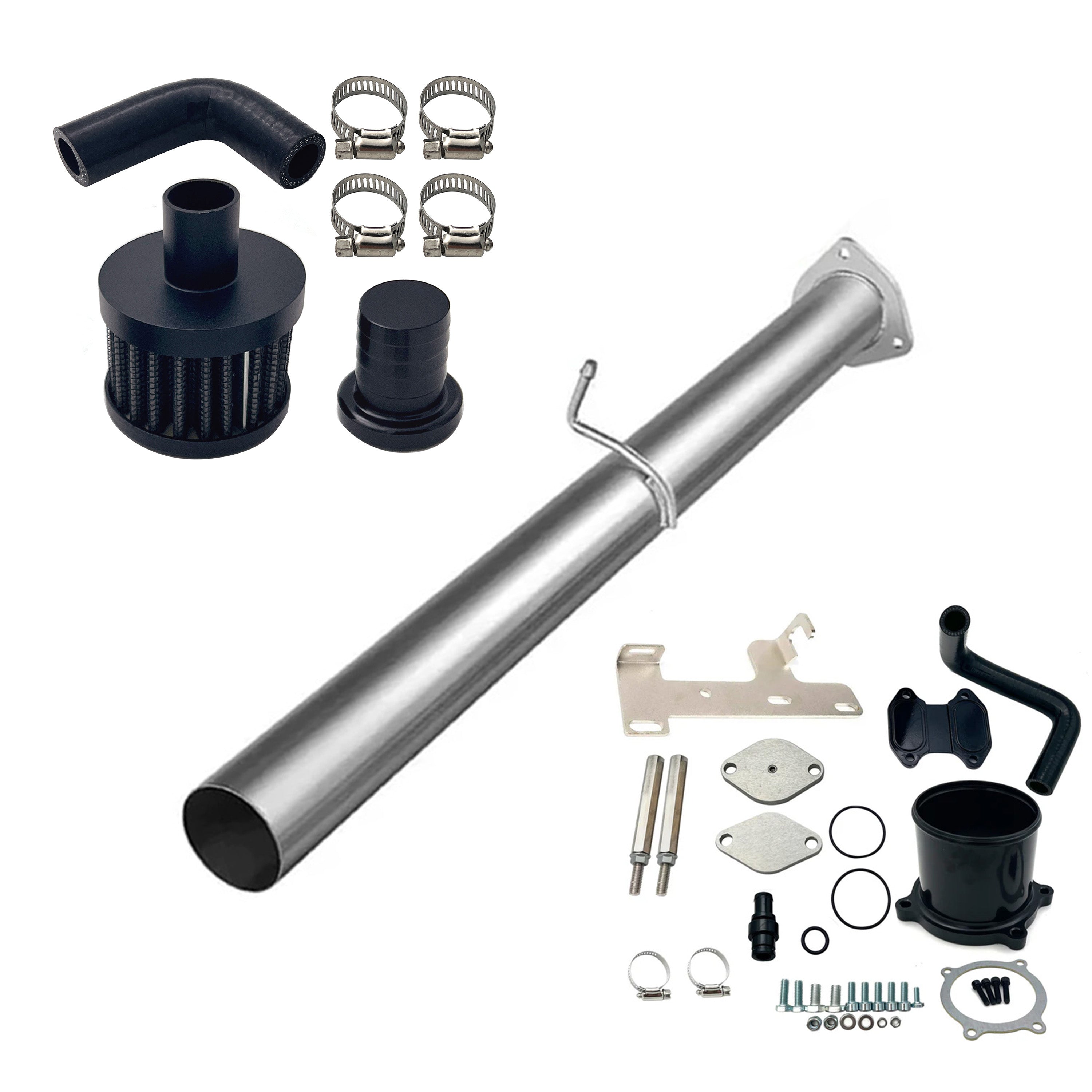 2010-2012 6.7L Ram 4" DPF Race Pipe & EGR Cooler Throttle Delete Kit