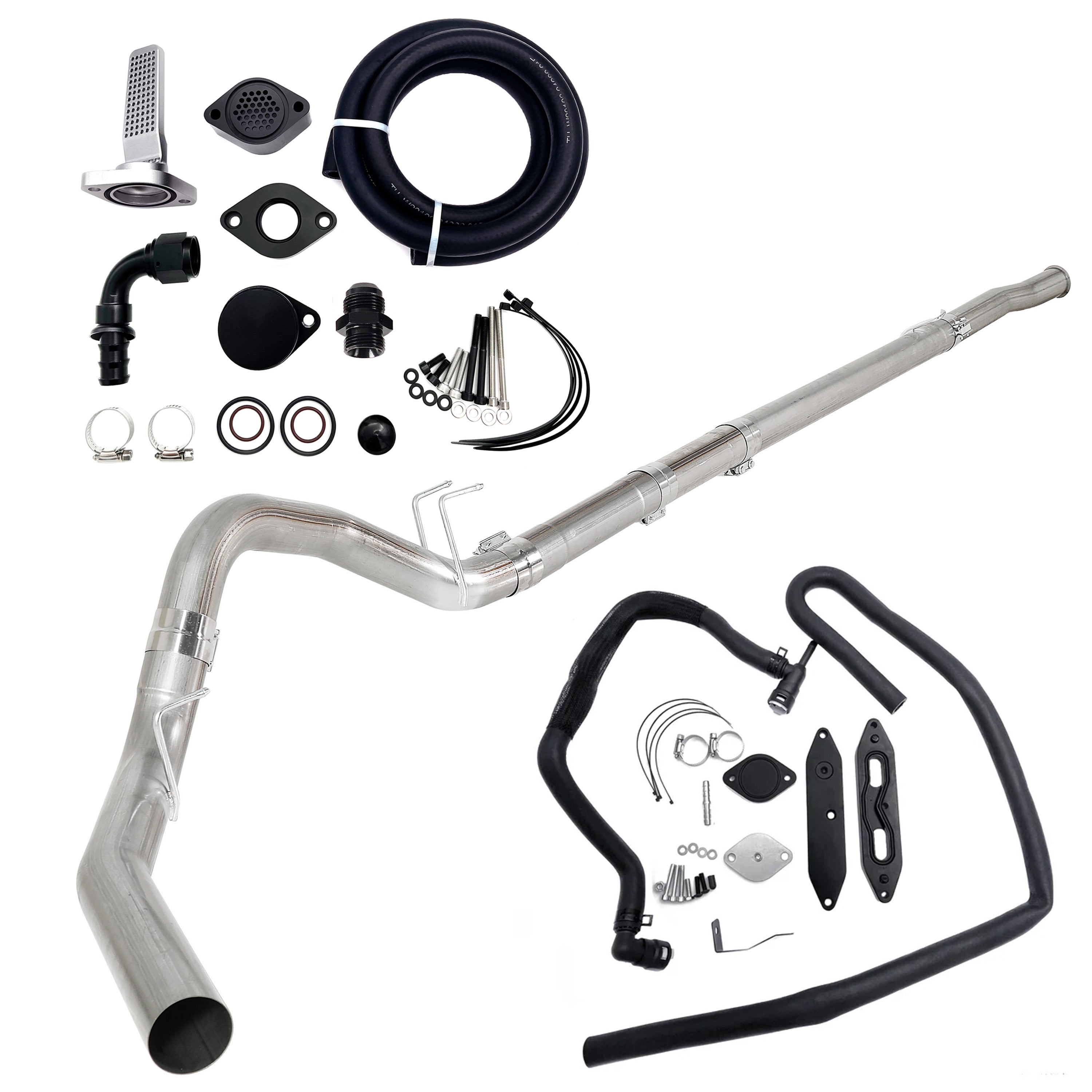 2011-2019 6.7L Ford Powerstroke 4" Dp-Back DPF/CCV/EGR Delete Kit