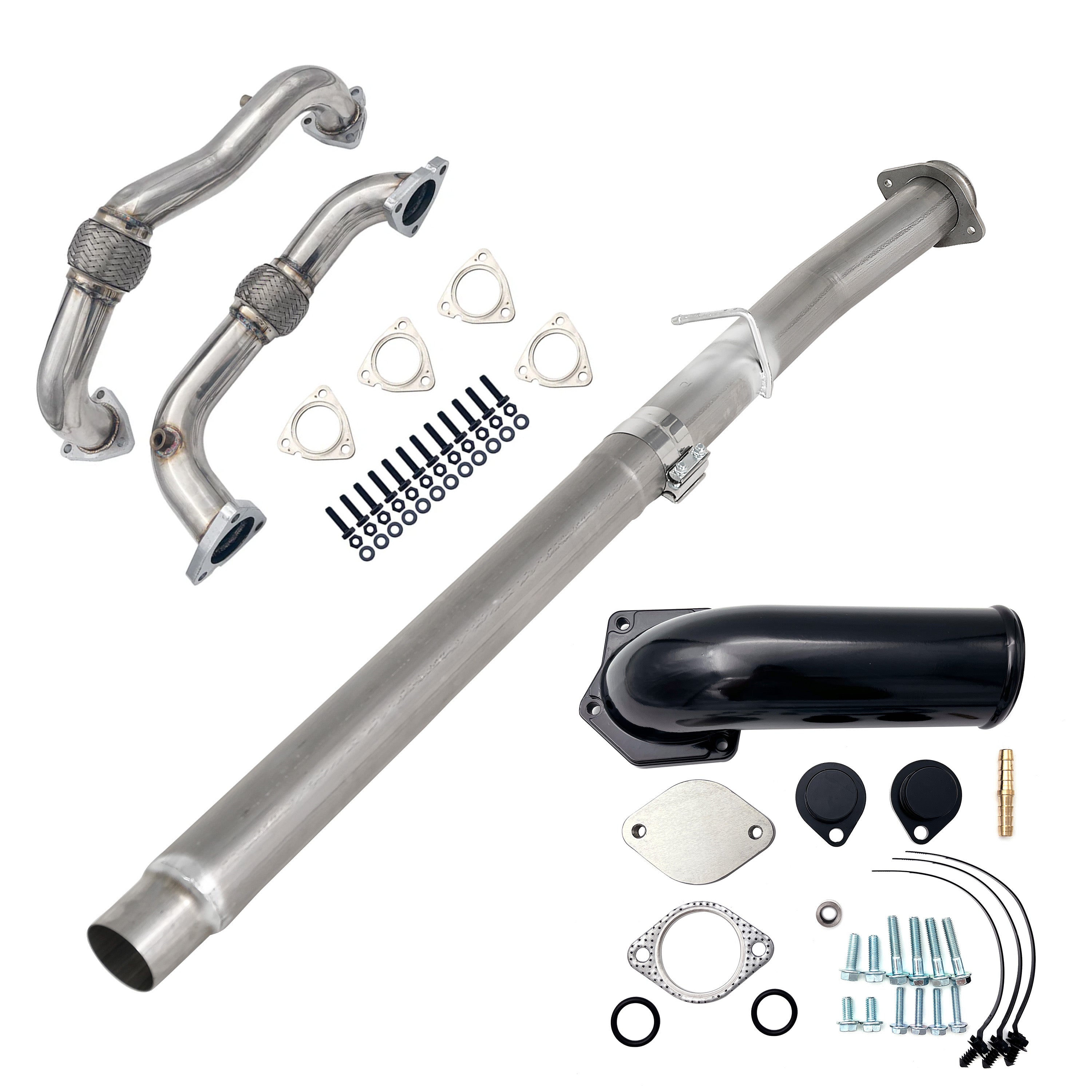 2008-2010 6.4L Ford Powerstroke 4" Cat & DPF Delete Pipe & EGR Delete Kit