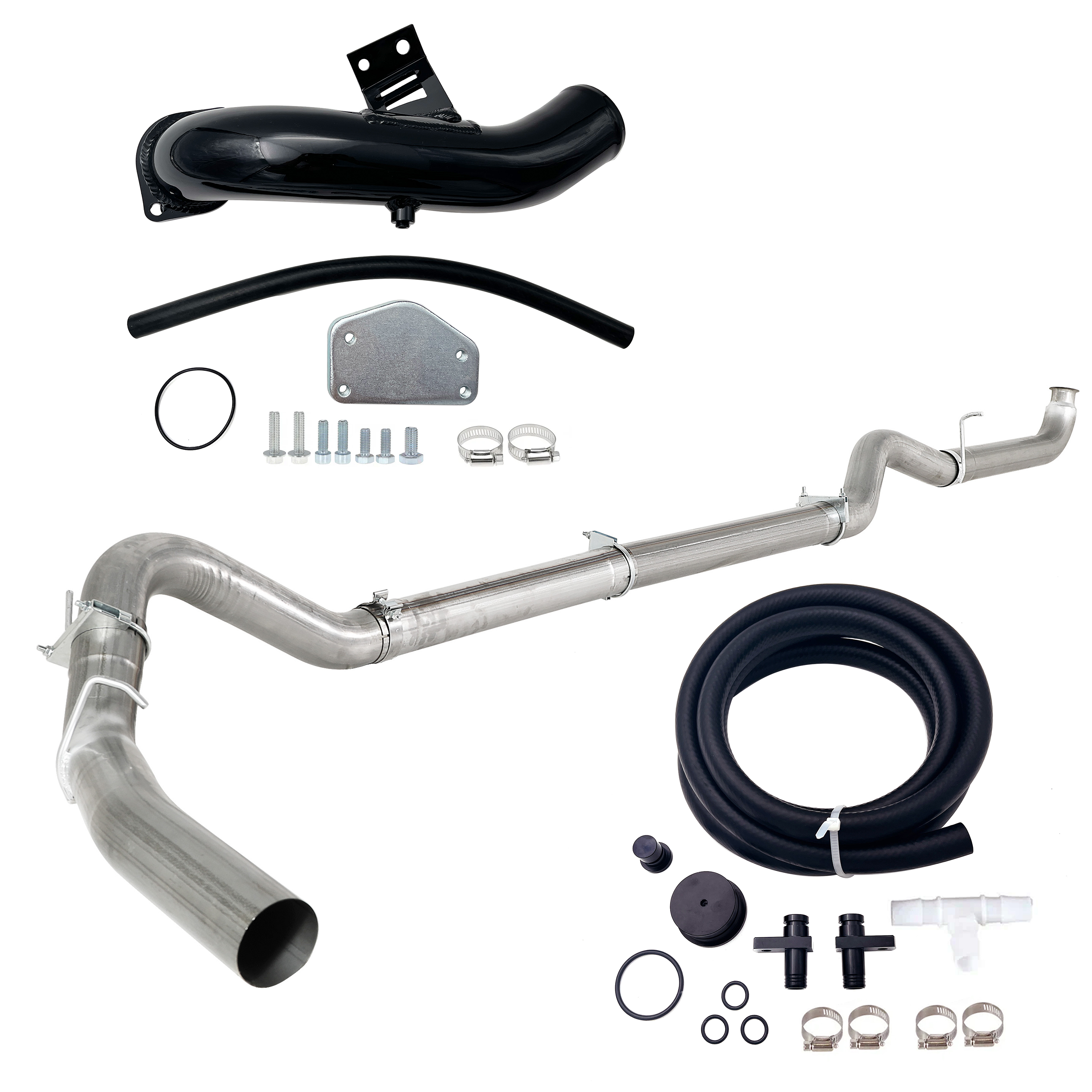 2004-2005 6.6L Duramax LLY 4" DP-Back DPF delete Pipe & EGR Delete Kit