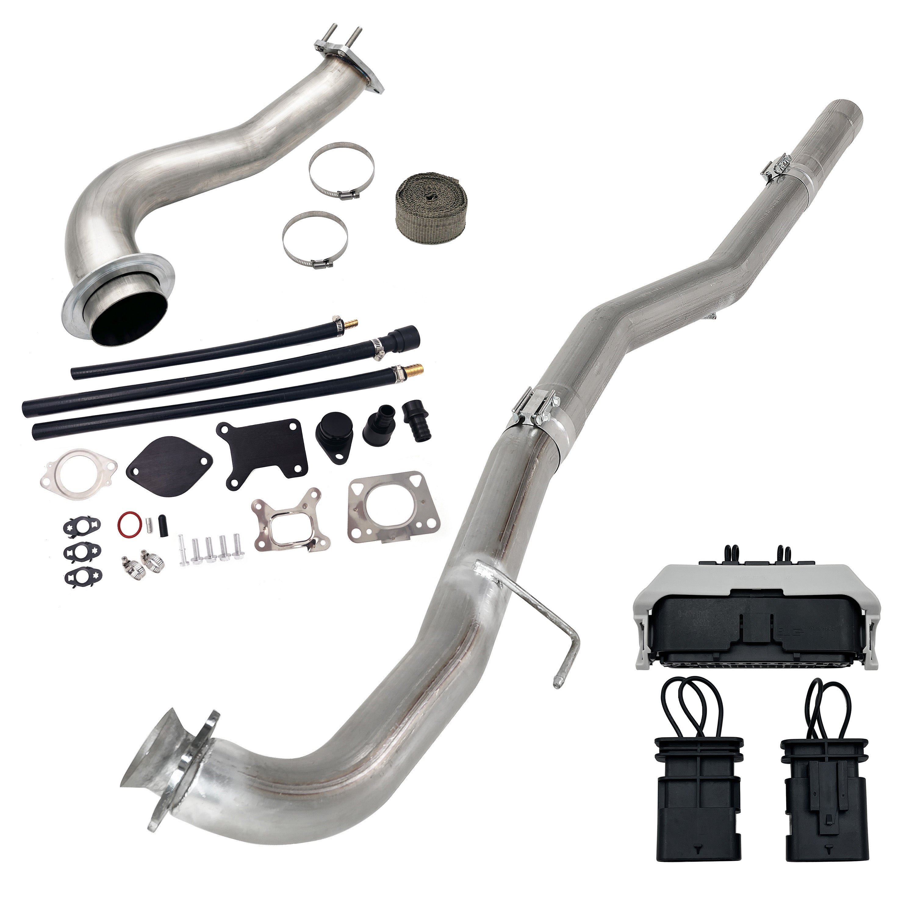 2020-2023 6.6L Duramax L5P 4" DPF Delete pipe & 3.5" Downpipe w/EGR Delete kit