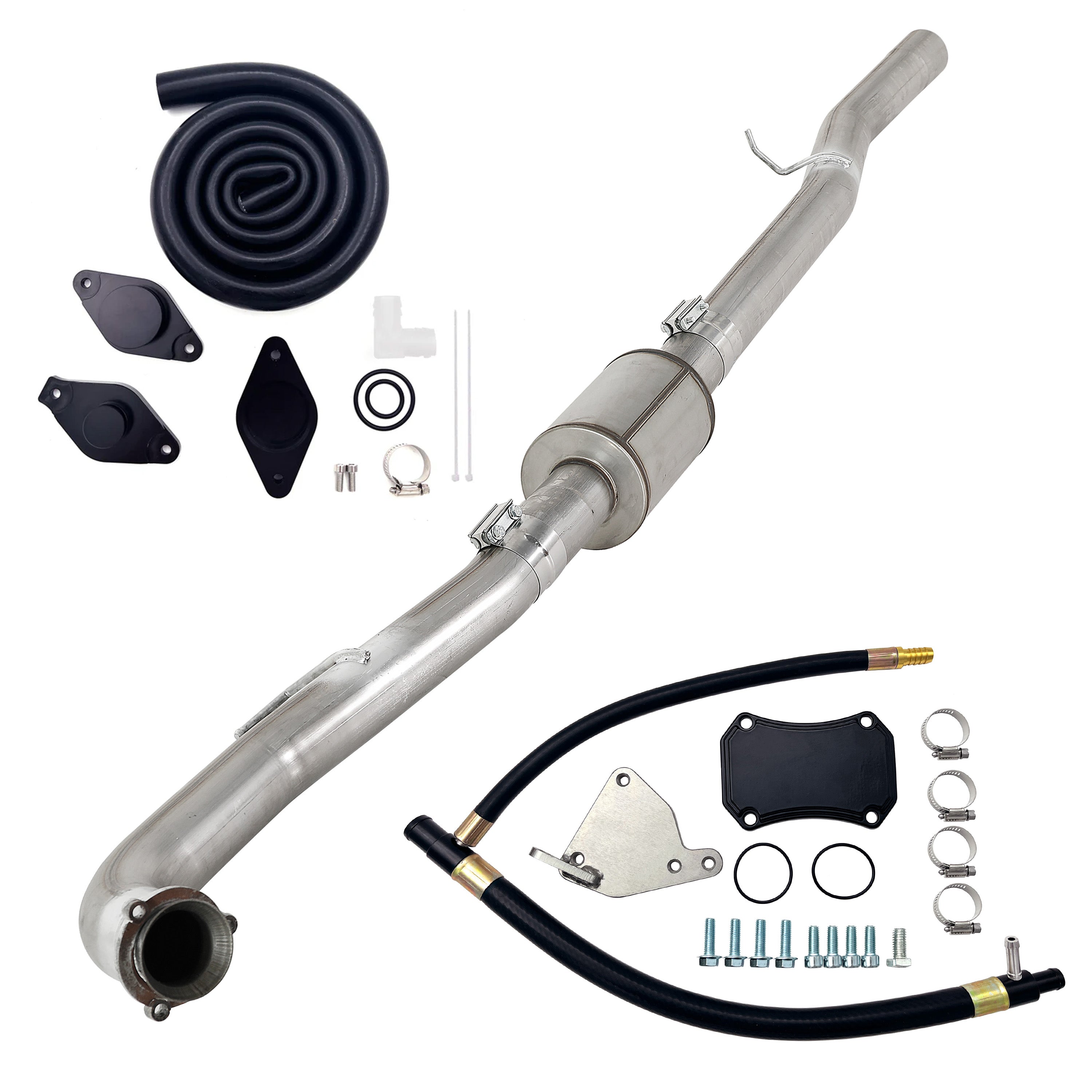 2015.5-2016 6.6L Duramax LML 4" DPF & CAT Delete Pipe & EGR Cooler Delete Kit
