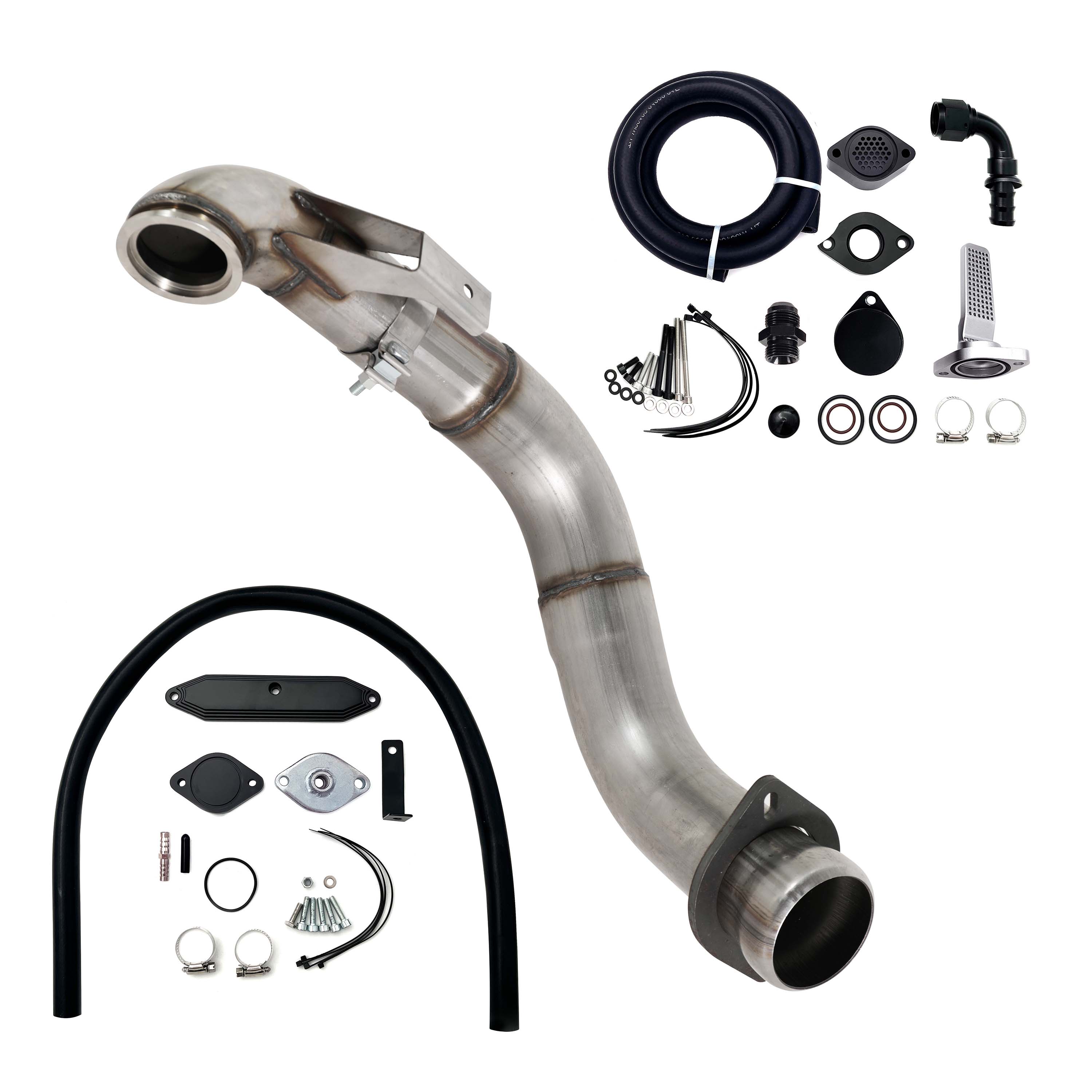 2015-2019 6.7L Ford Powerstroke 4" Turbo Downpipe w/EGR delete kit
