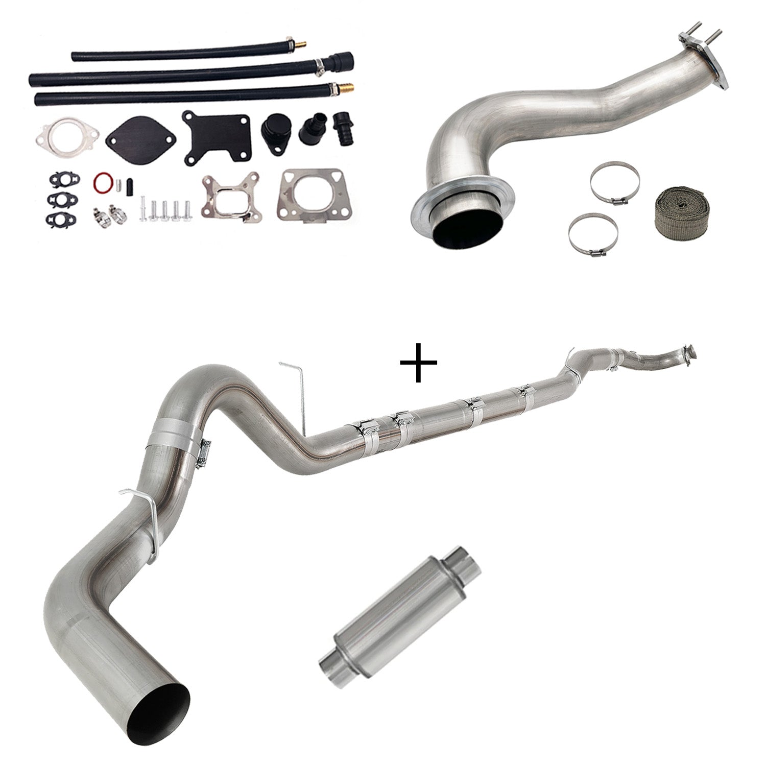 2017-2023 6.6L Duramax L5P DPF/CCV/EGR Delete & Downpipe w/Can Bus kit