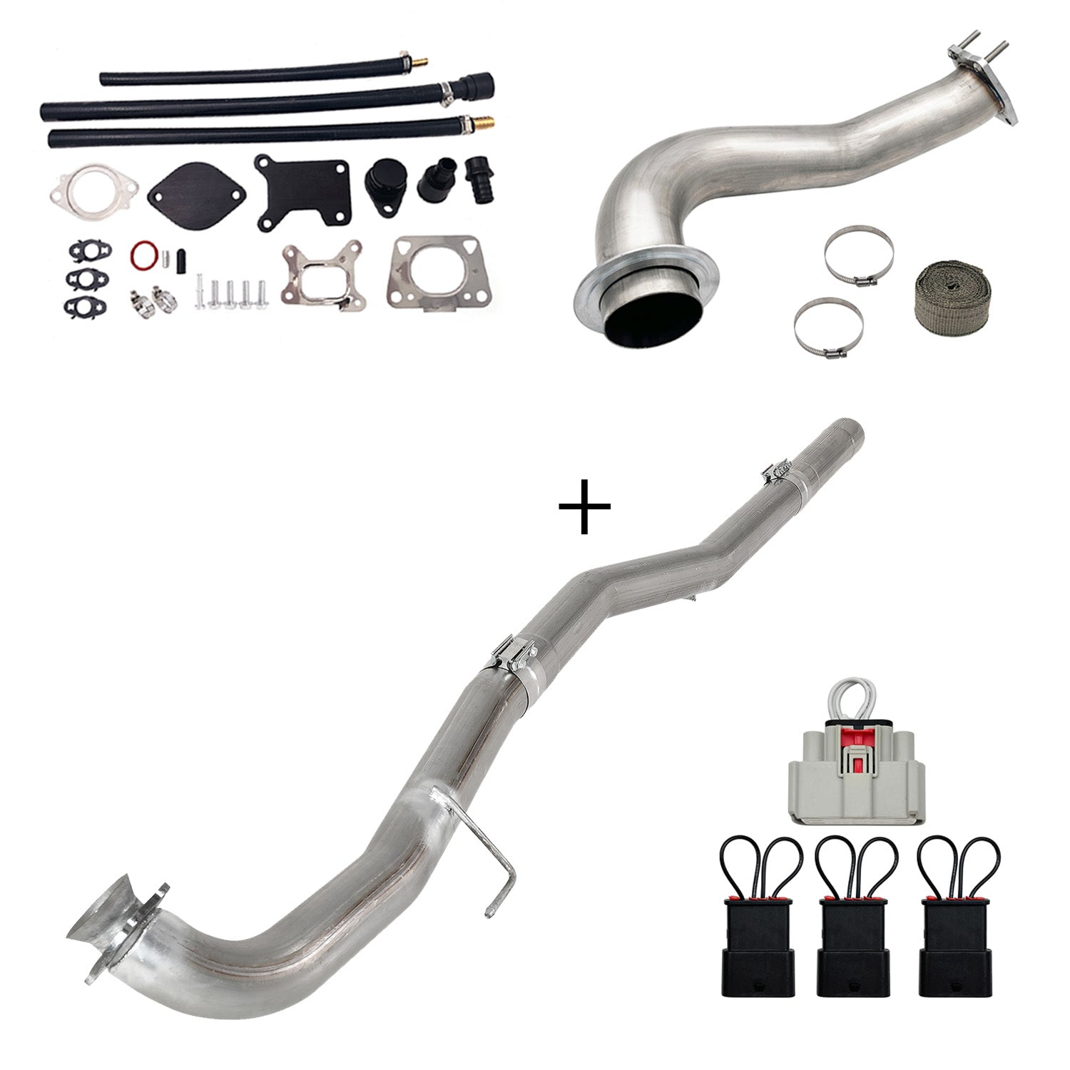 2017-2023 6.6L Duramax L5P DPF/CCV/EGR Delete & Downpipe w/Can Bus kit