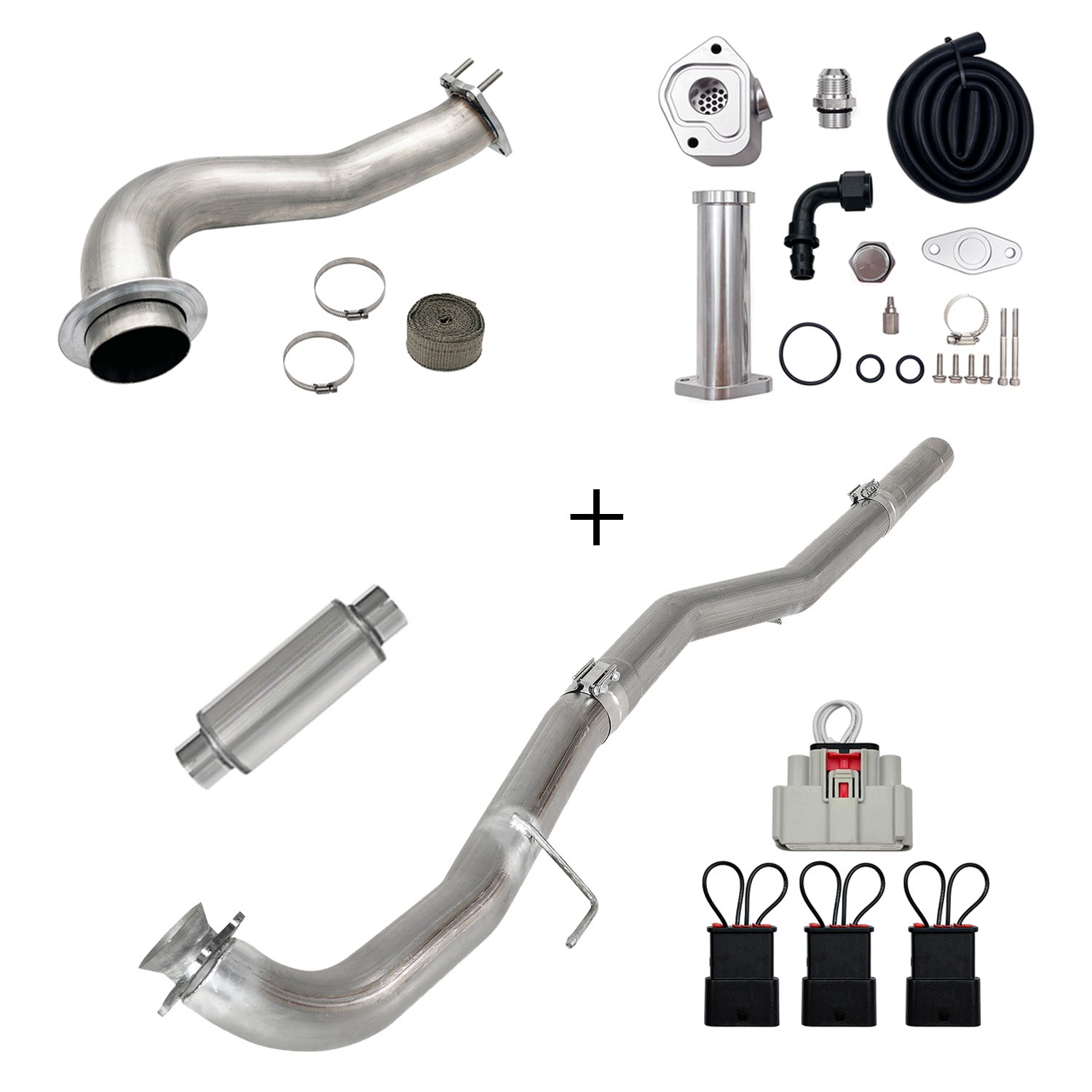 2017-2023 6.6L Duramax L5P DPF/CCV/EGR Delete & Downpipe w/Can Bus kit