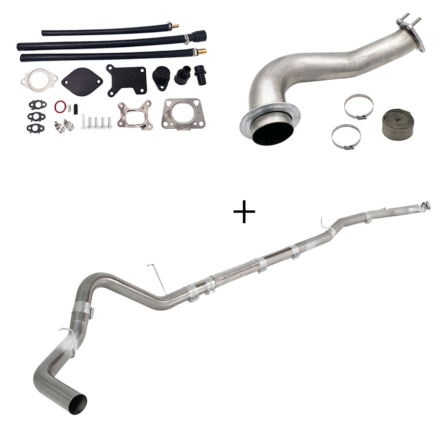 2017-2023 6.6L Duramax L5P DPF/CCV/EGR Delete & Downpipe w/Can Bus kit