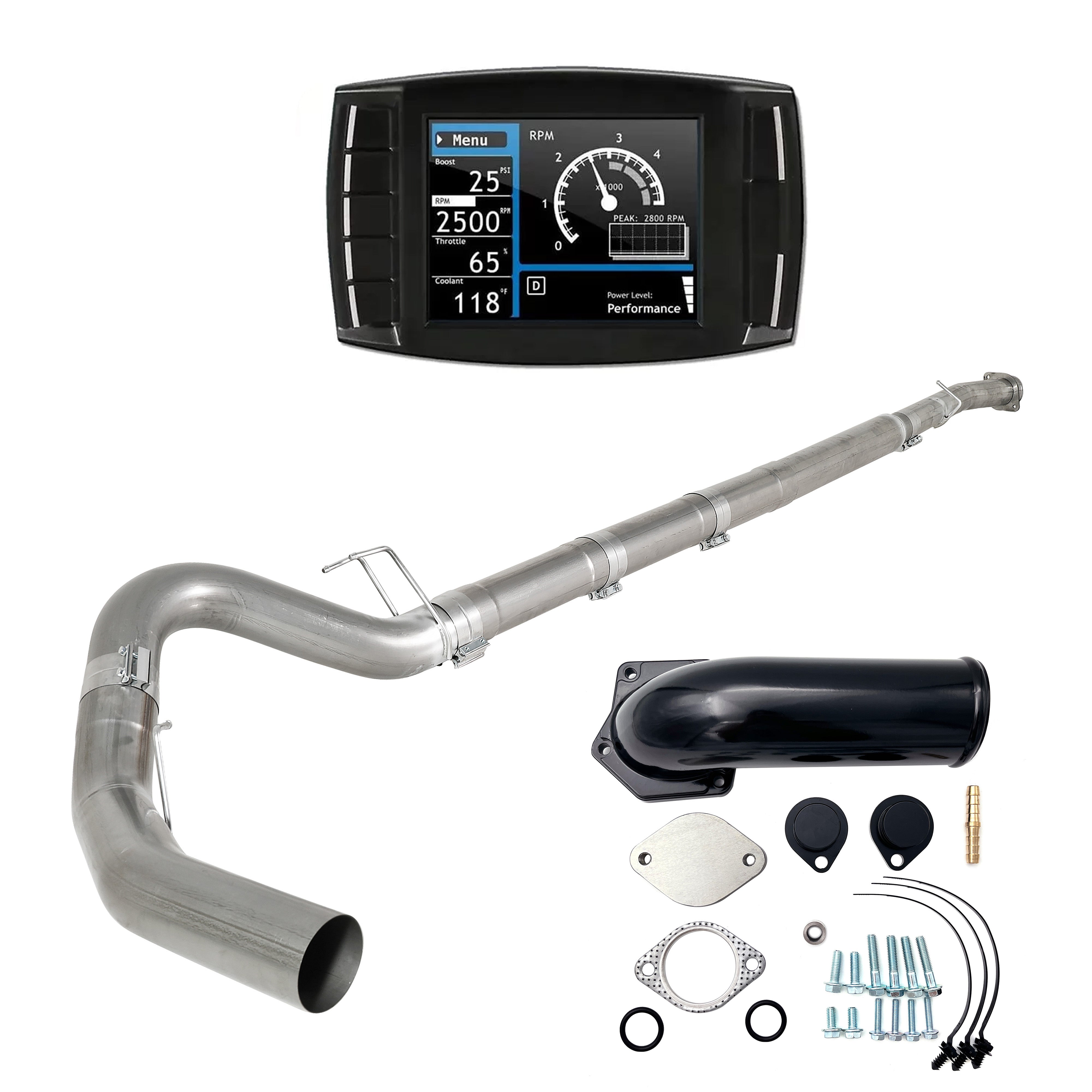 2008-2010 6.4L Ford Powerstroke 5" DPF/DEF/EGR Delete All-in-One Kit