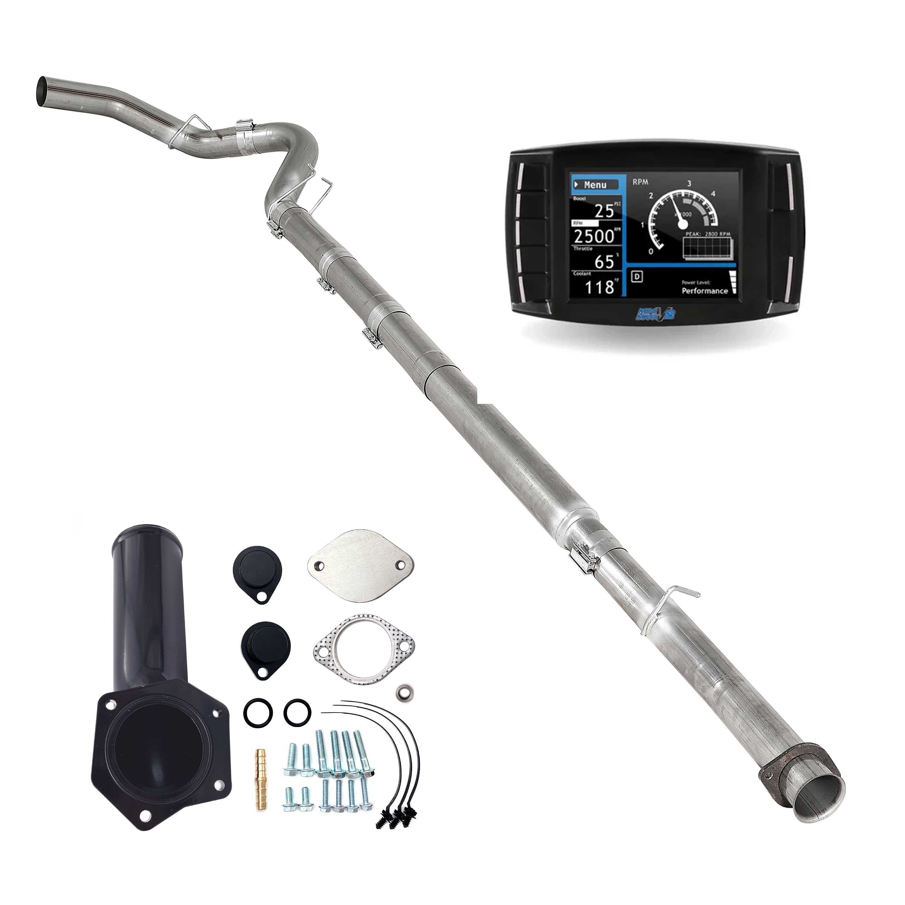 2008-2010 6.4L Powerstroke 5" DPF/DEF/EGR Delete All-in-One Kit