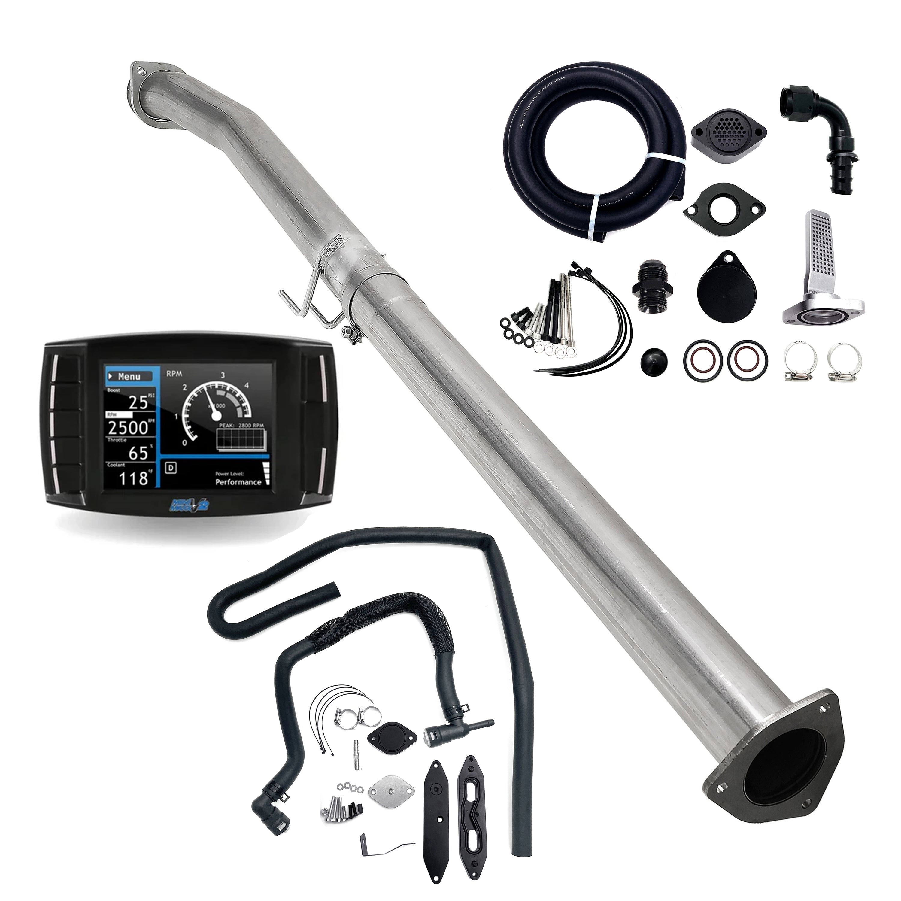 2011-2019 6.7L Ford Powerstroke 4" DPF/DEF/EGR/CCV Delete All-in-One Kit