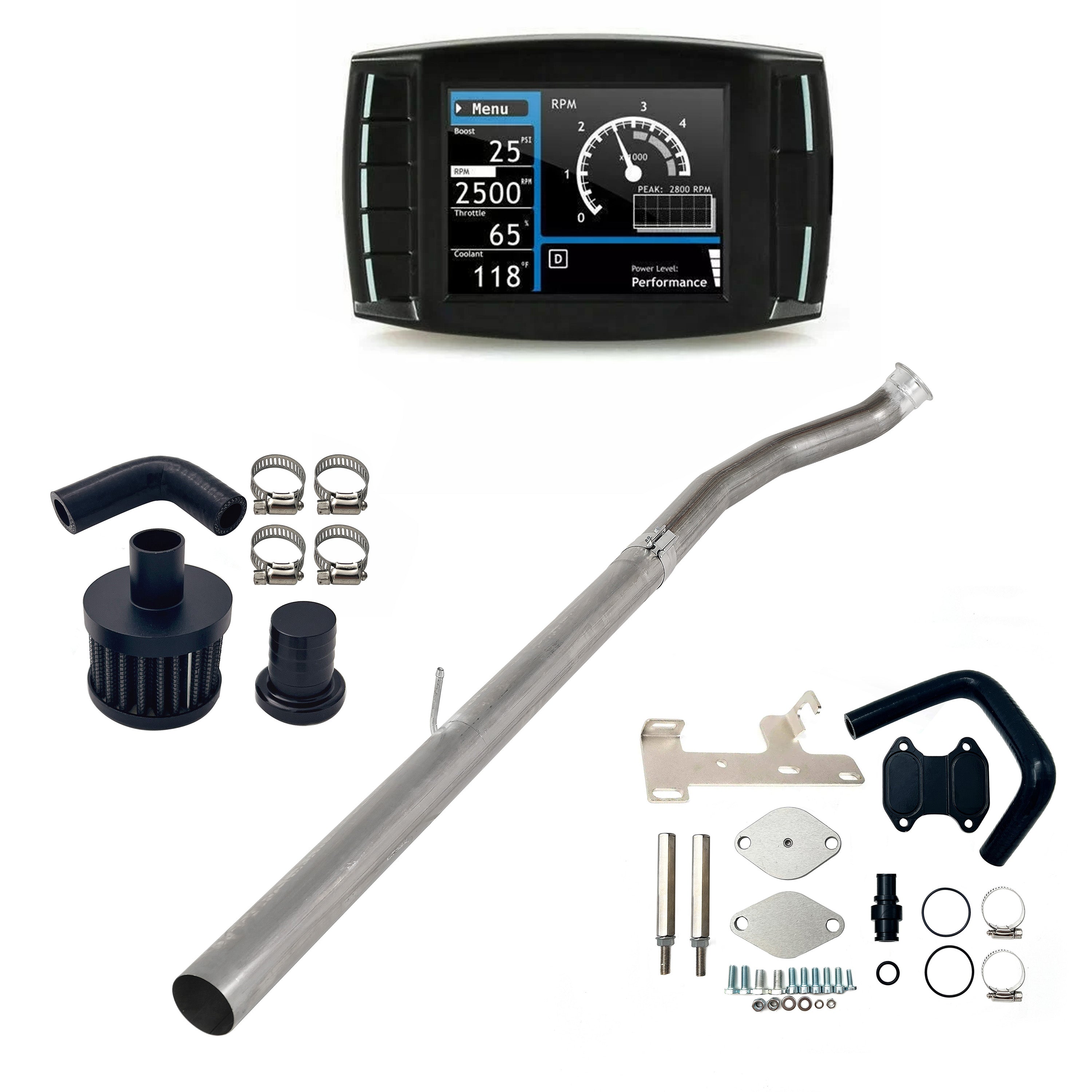 2010-2012 6.7L Ram 4" DPF/DEF/EGR/CCV Delete All-in-One Kit